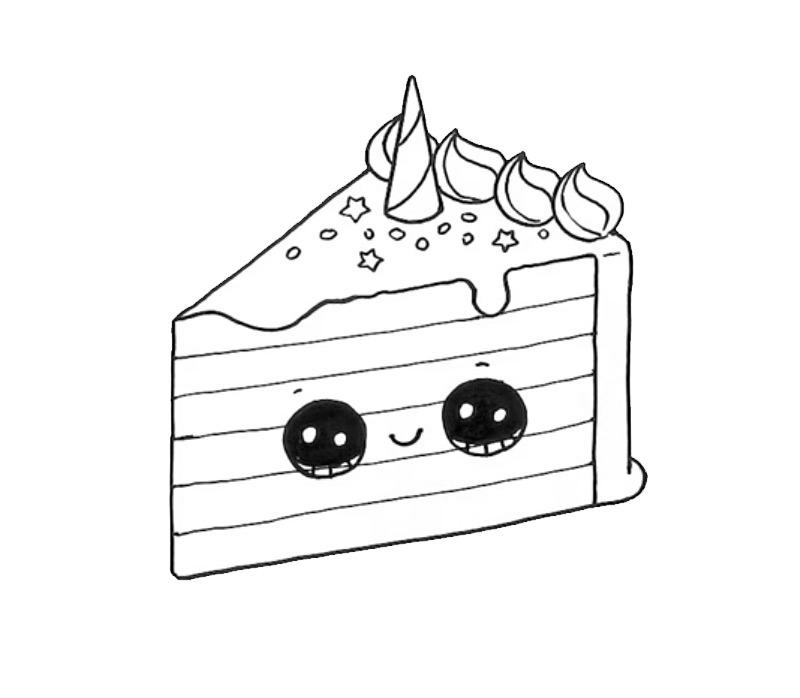 Unicorn Cake Coloring Pages Worksheet Free Printable Coloring Pages