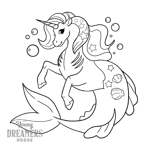 Unicorn Mermaid Coloring Pages Coloring Home