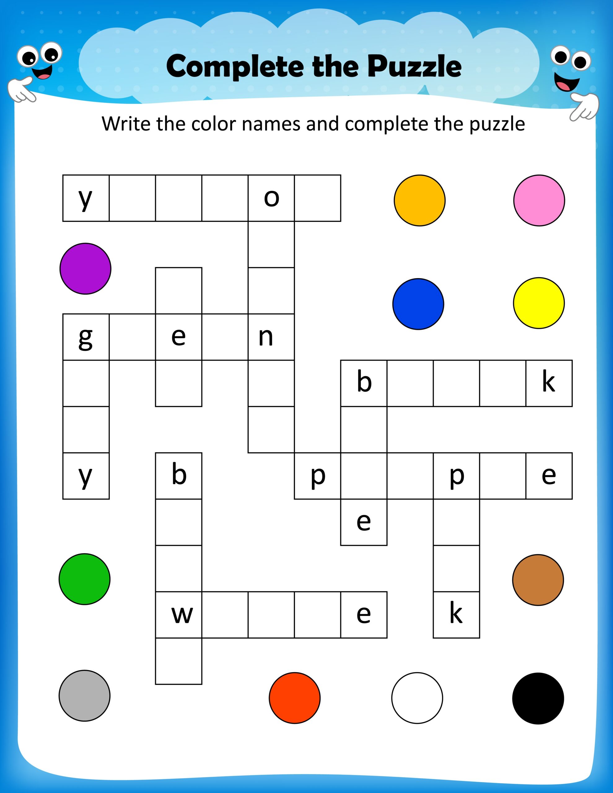 Very Easy Crossword Puzzles For Kids Activity Shelter Free Printable