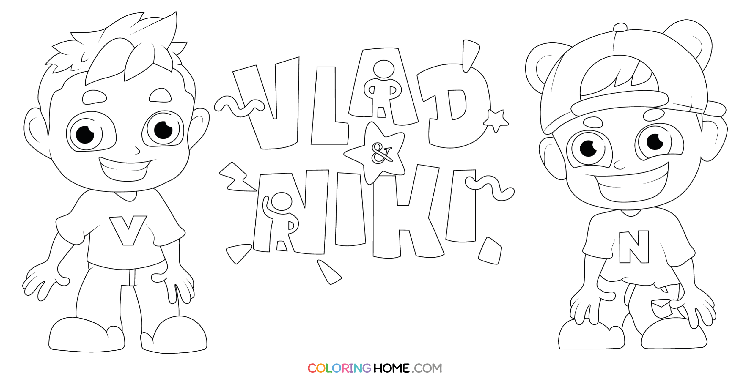 Vlad And Niki Coloring Pages Coloring Nation
