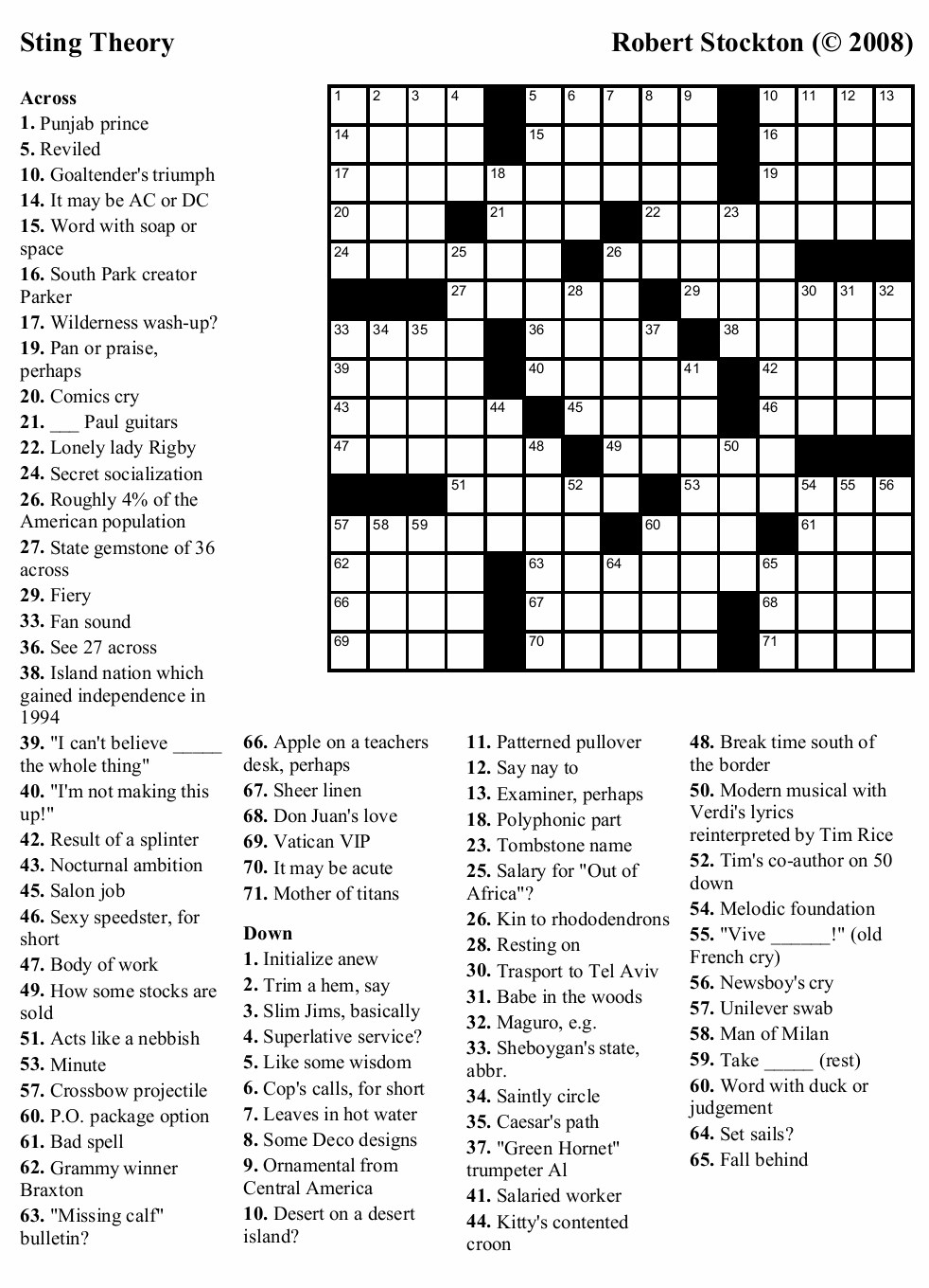 Washington Post Daily Printable Crossword Puzzle Printable Crossword 
