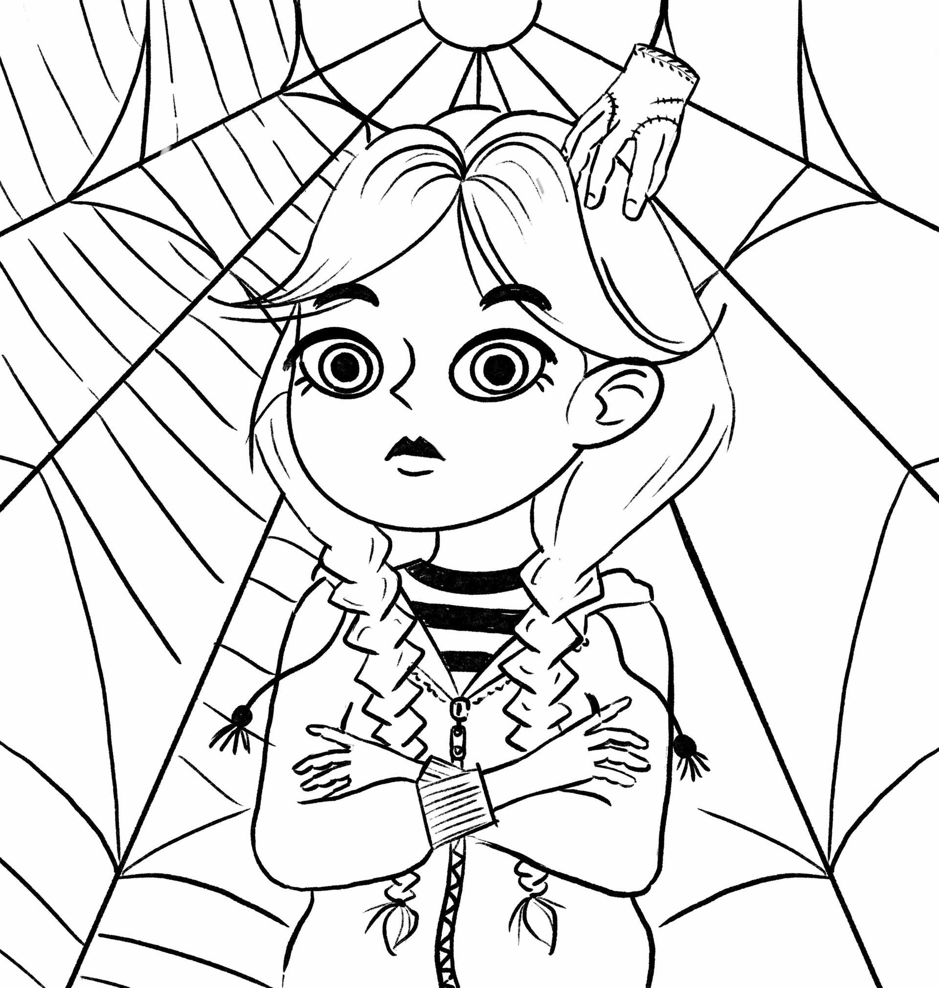 Wednesday Addams Coloring Pages Coloring Home