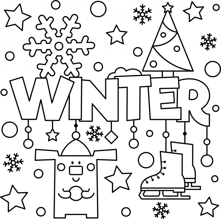 Welcome Winter Colouring Page Thrifty Mommas Tips