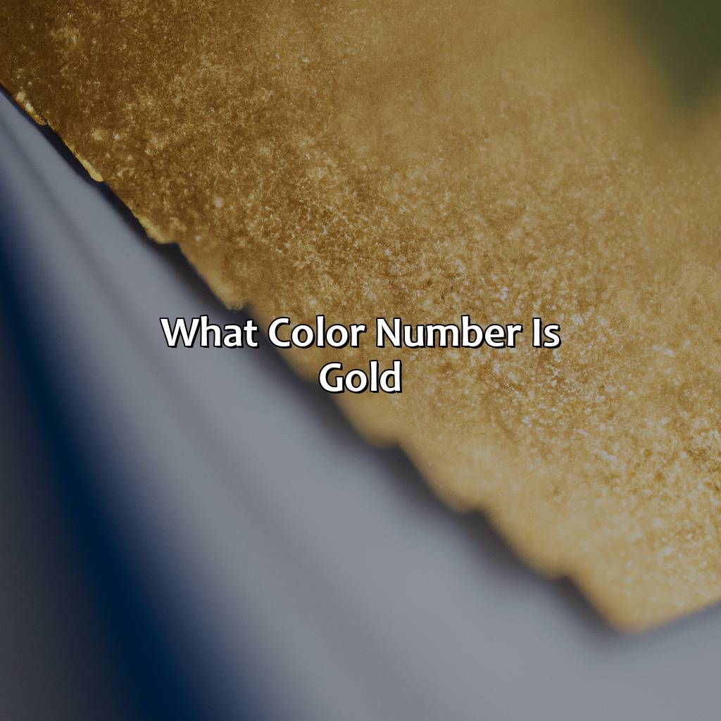 What Color Number Is Gold Colorscombo