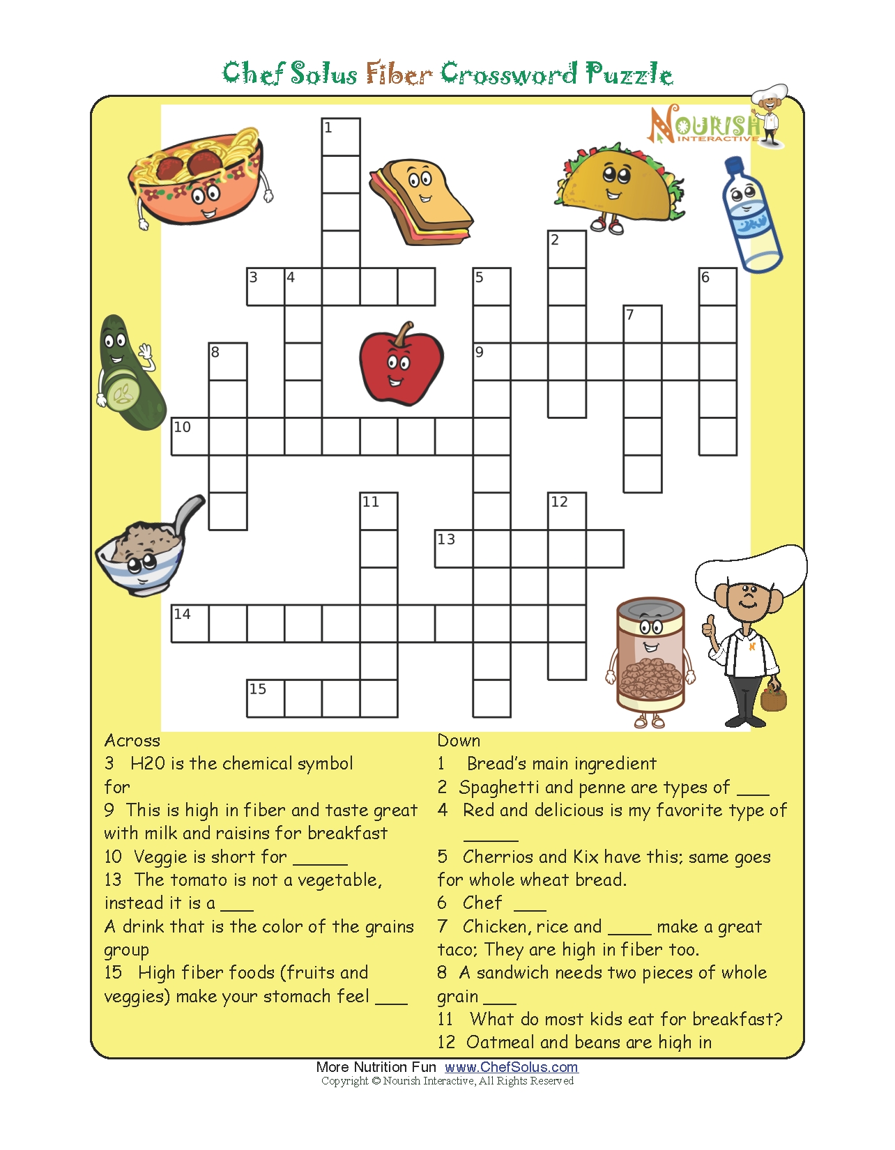 While Dinner Is Cooking Challenge Your Little Chefs To A Fun Crossword 