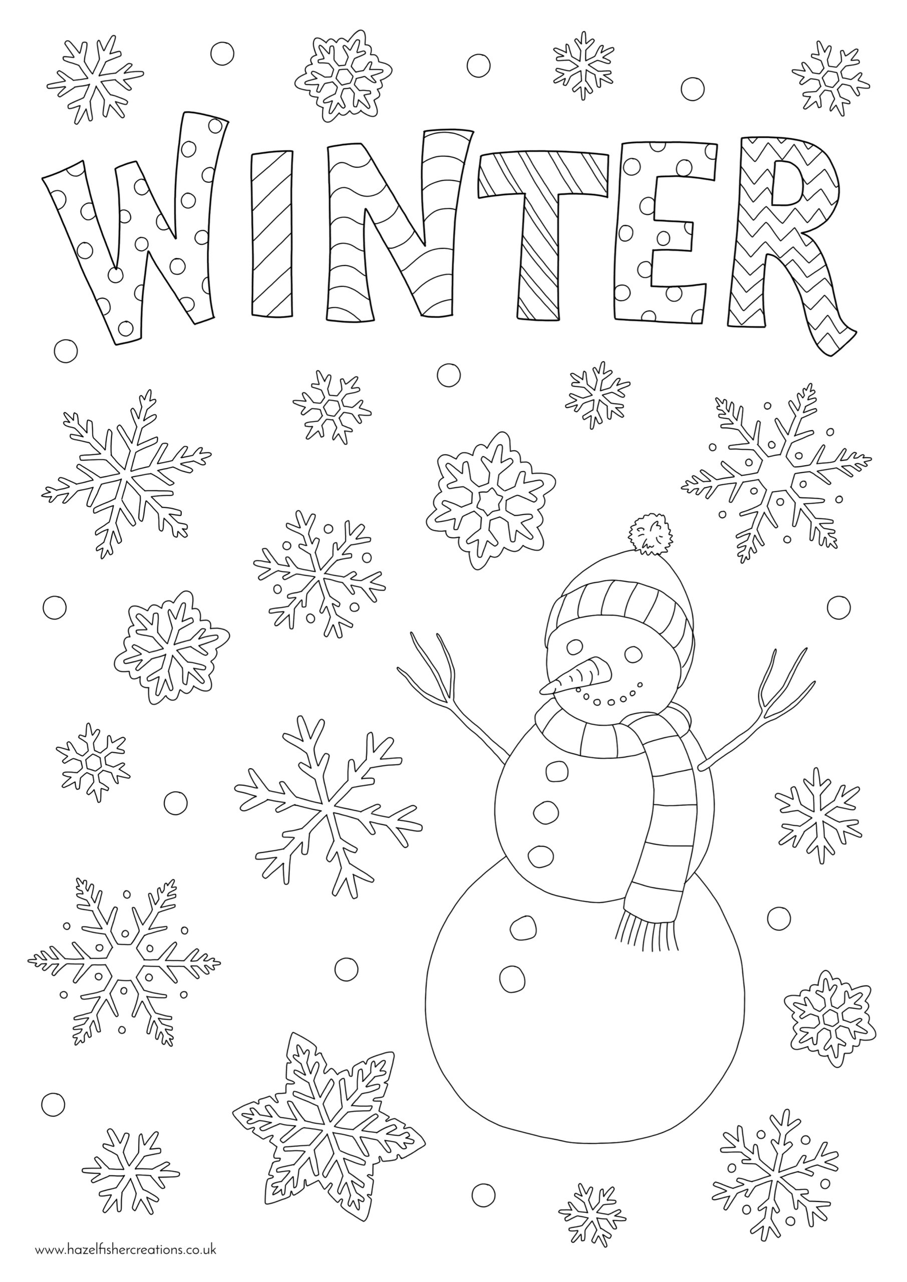 Winter Colouring In Activity Sheet