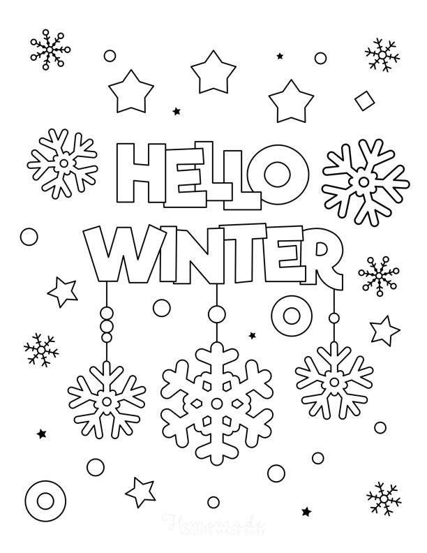 Winter Season Pictures For Coloring Pages Infoupdate
