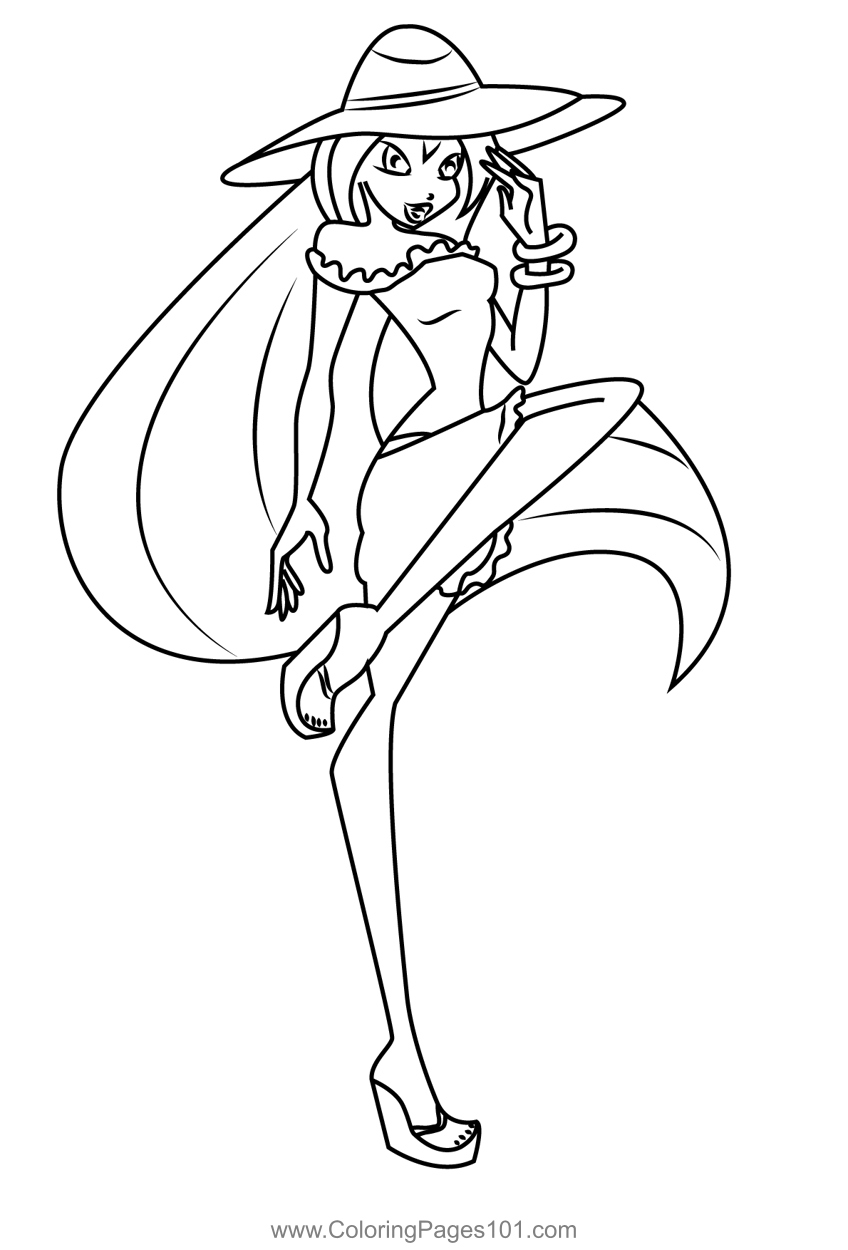 Winx Club Bloom Coloring Page For Kids Free Winx Club Printable 