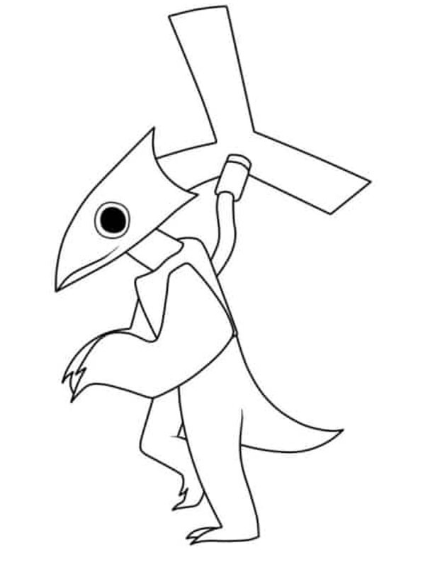 Yellow Rainbow Friends Coloring Page Funny Coloring Pages