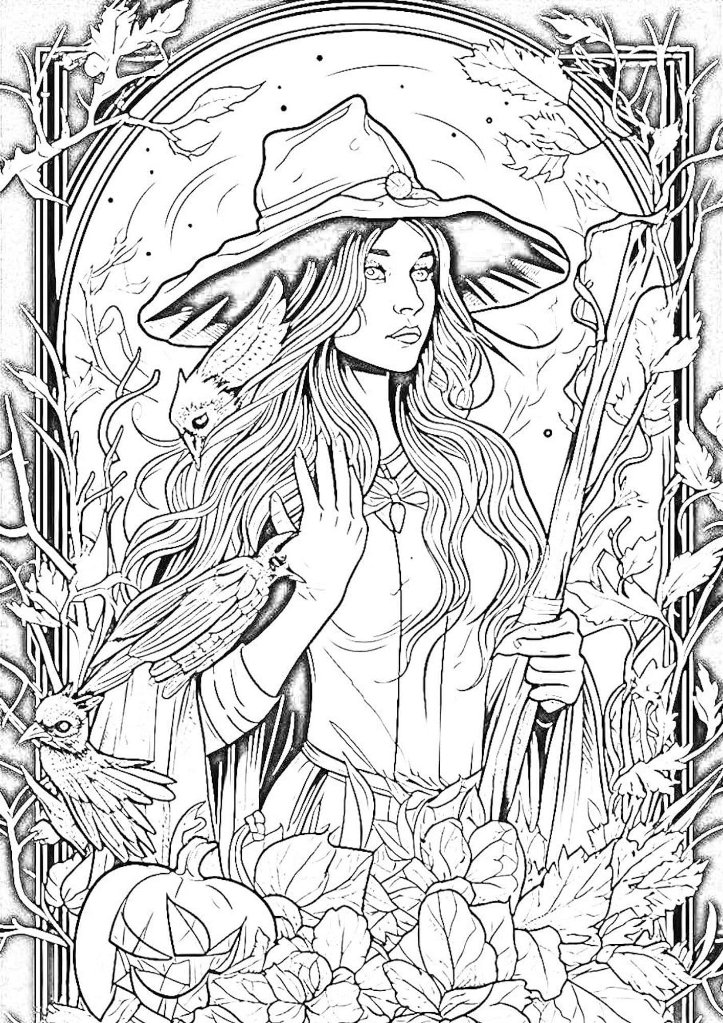 10 Witchy Printable Coloring Pages KoloringPages