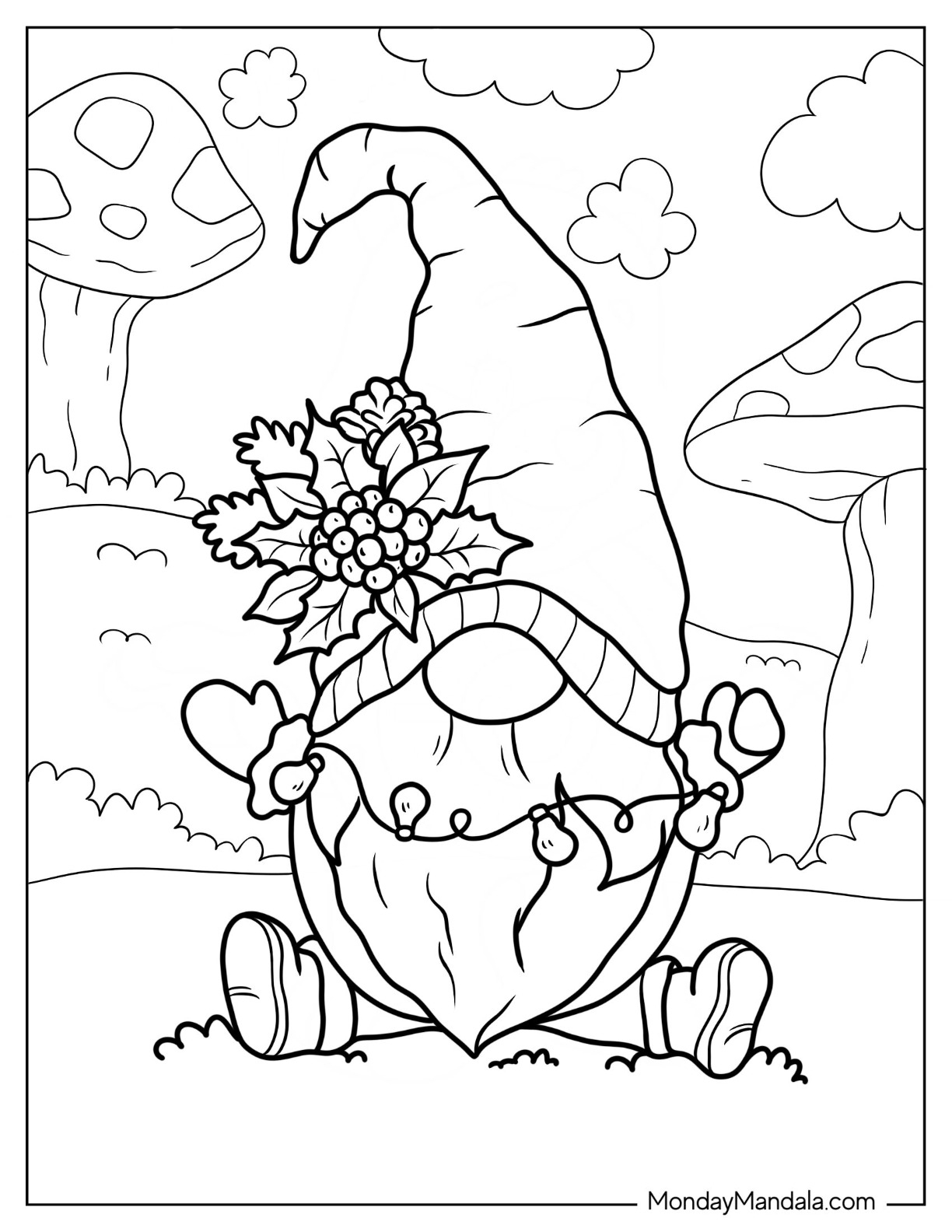 20 Gnome Coloring Pages Free PDF Printables 