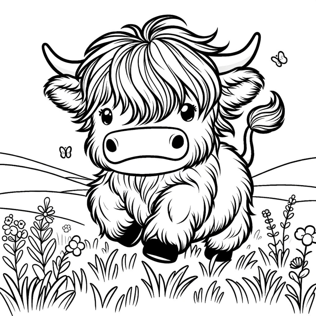20 Highland Cow Coloring Pages Cow Coloring Pages Highland Cows Cute 