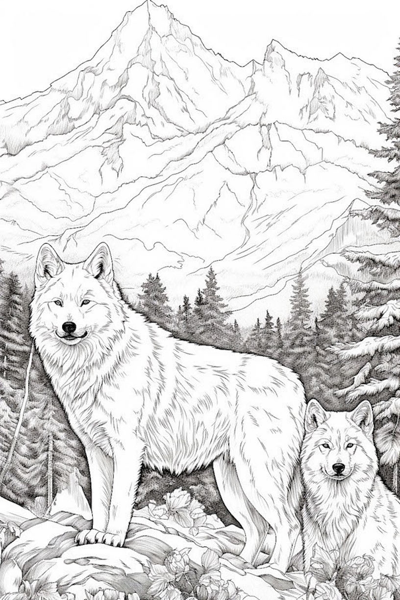 32 Majestic Wolf Coloring Pages For Kids And Adults