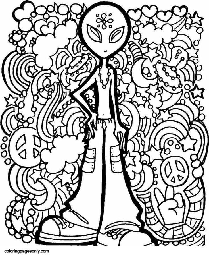 70 Trippy Coloring Pages ColoringPagesOnly
