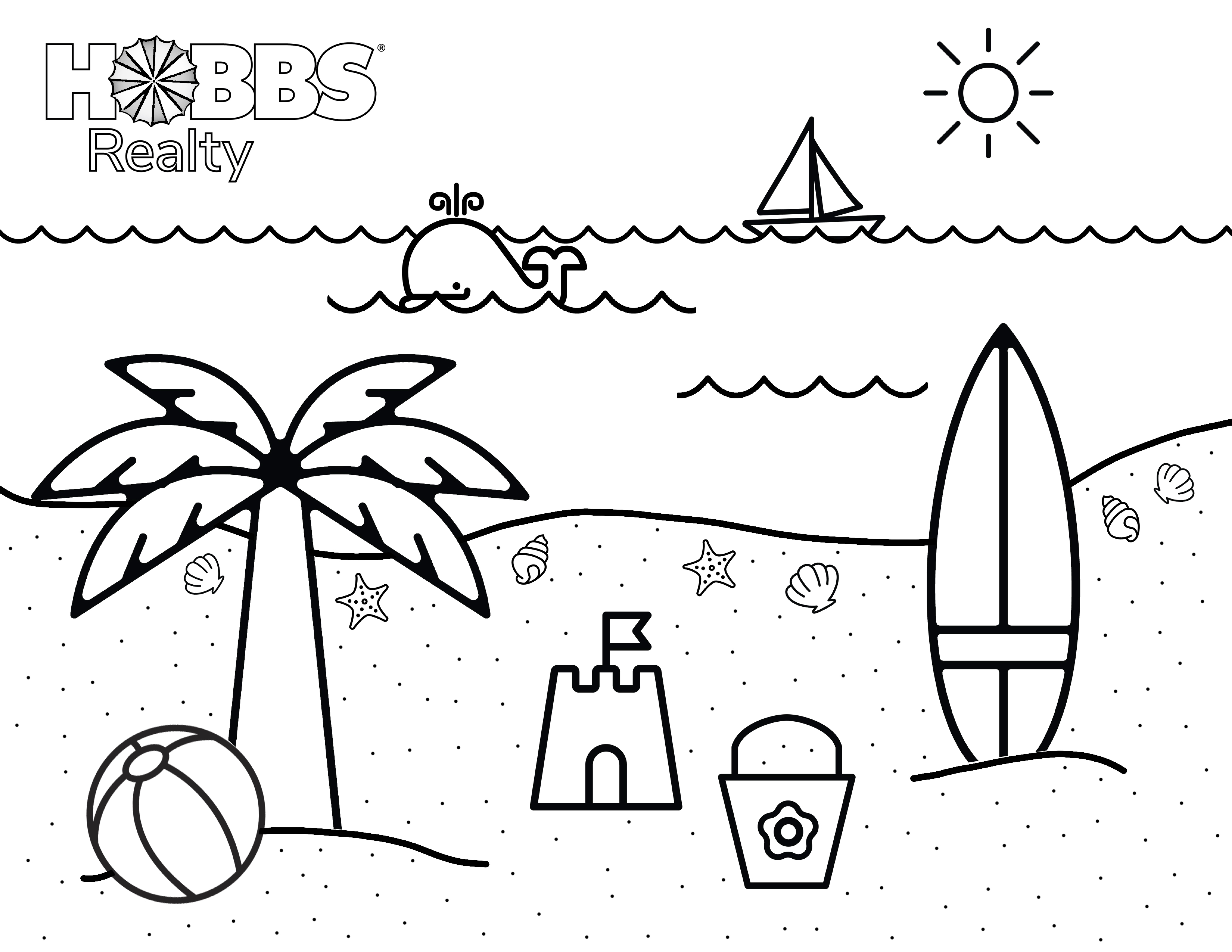 Beach Coloring Pages For Kids Holden Beach Blog