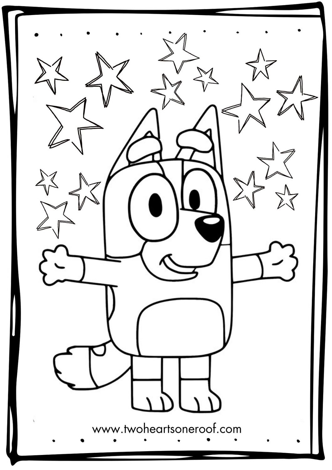 Bluey Colouring Pages FREE Printables Two Hearts One Roof