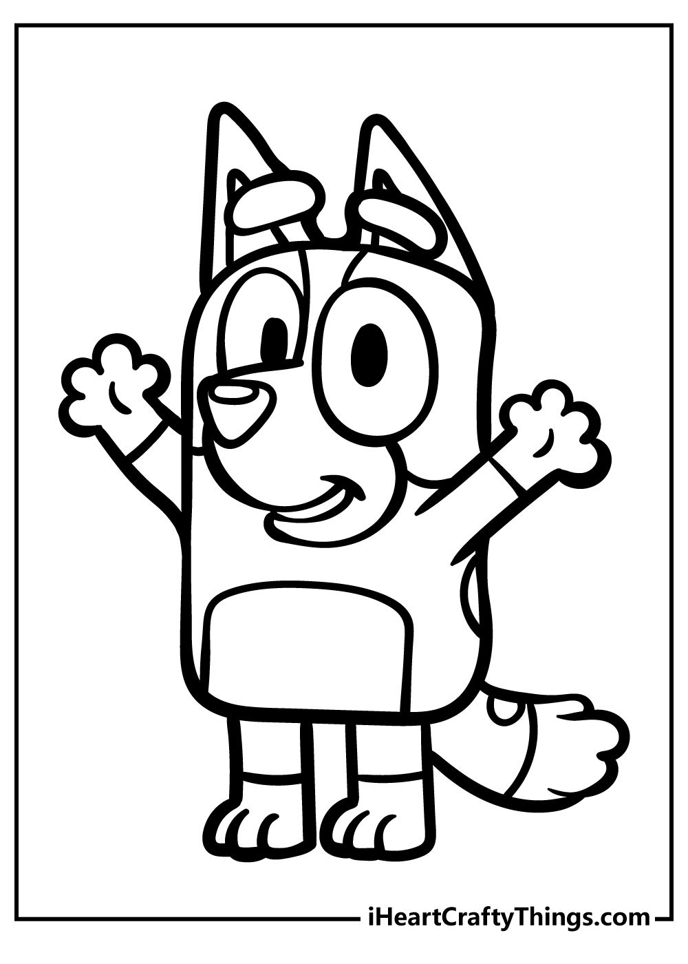 Bluey Winter Coloring Page Artofit