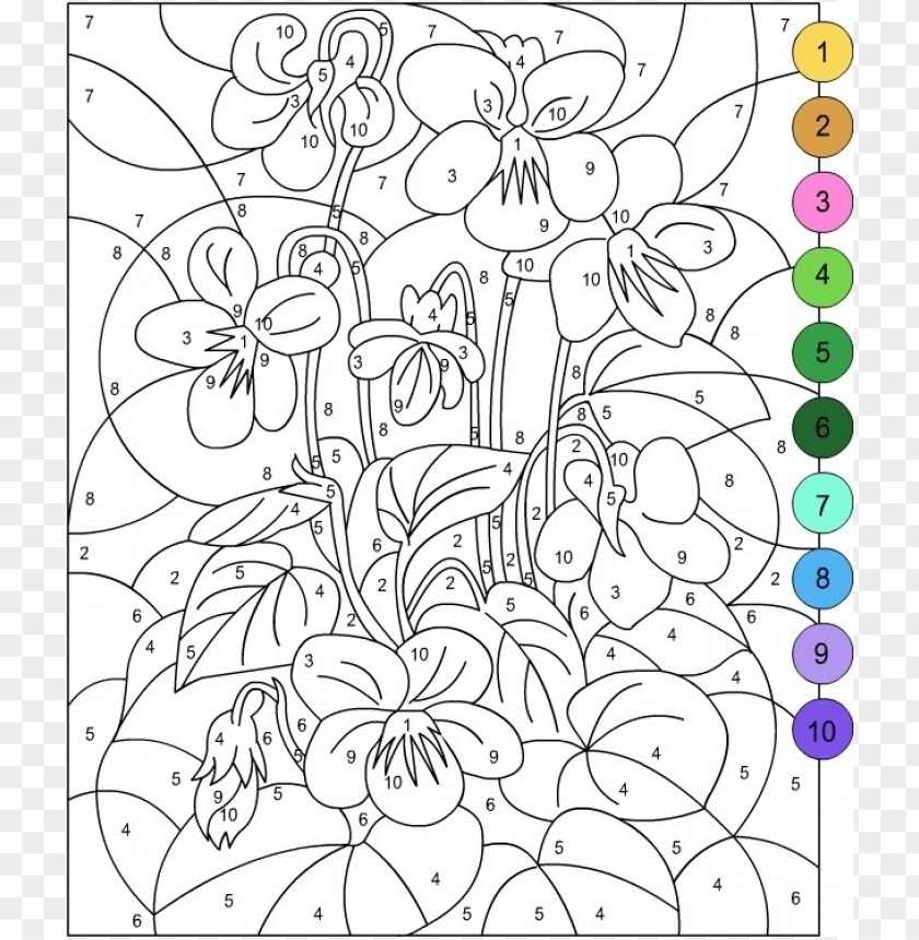 Color By Numbers Free Printable For Adults