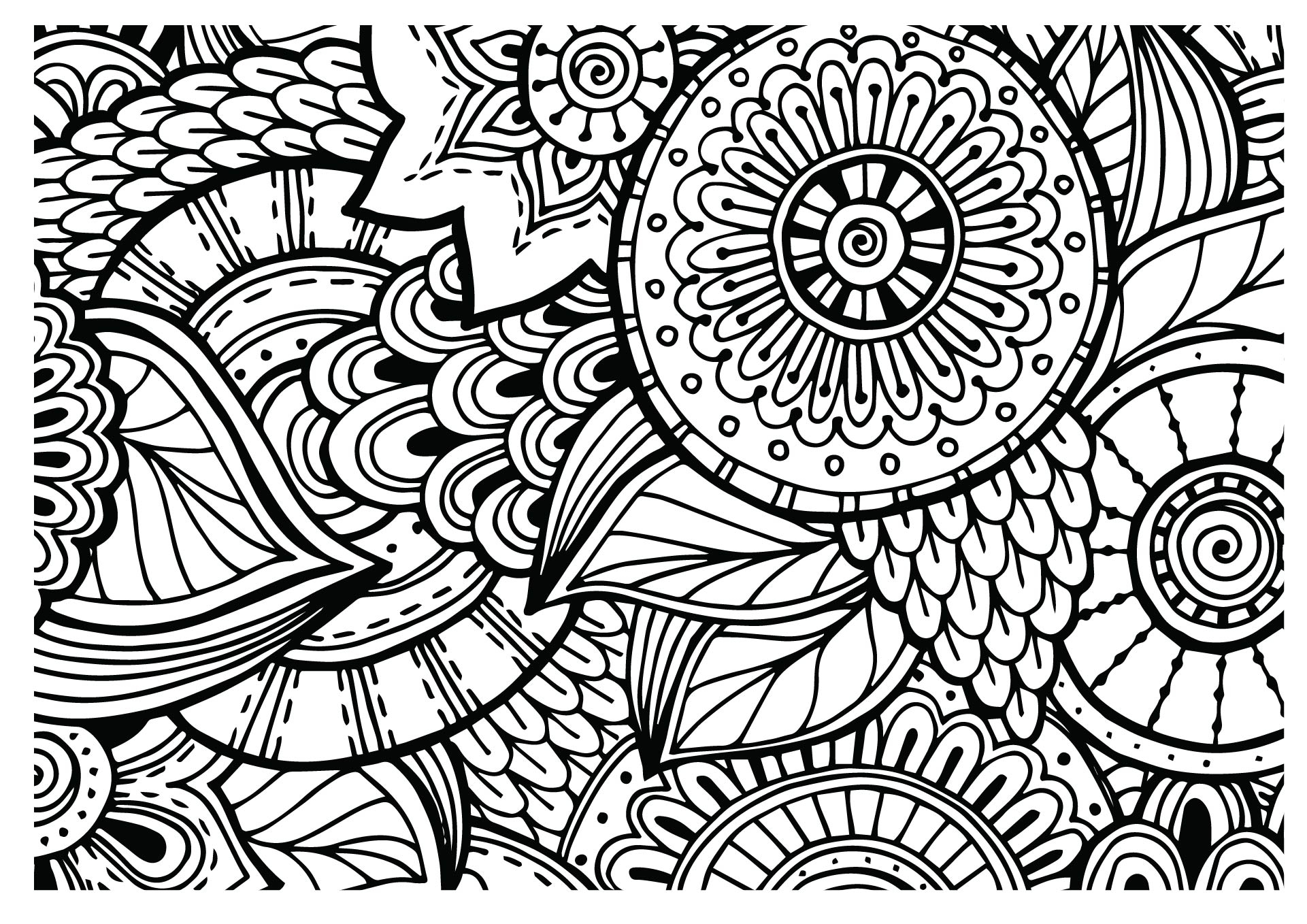 Coloring Pages Doodle Art 10 Free PDF Printables Printablee