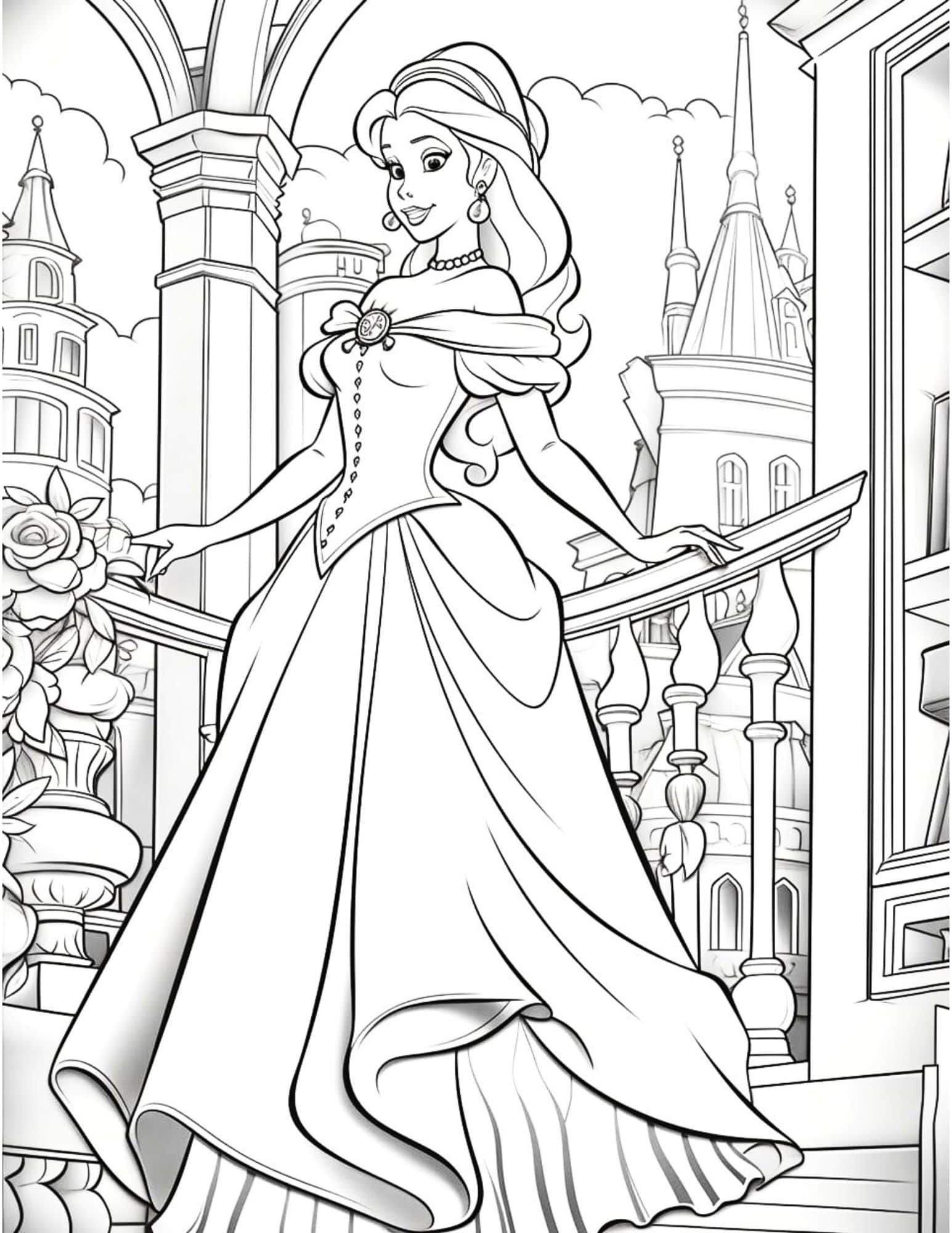 Free Coloring Pages Printable Princess Disney Princesses