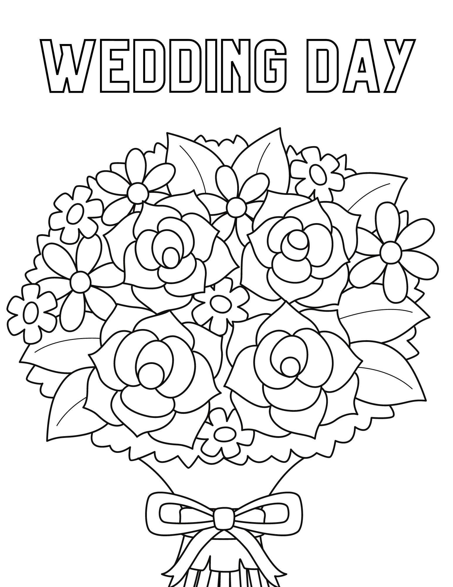 Free Printable Coloring Sheet Wedding Coloring Pages