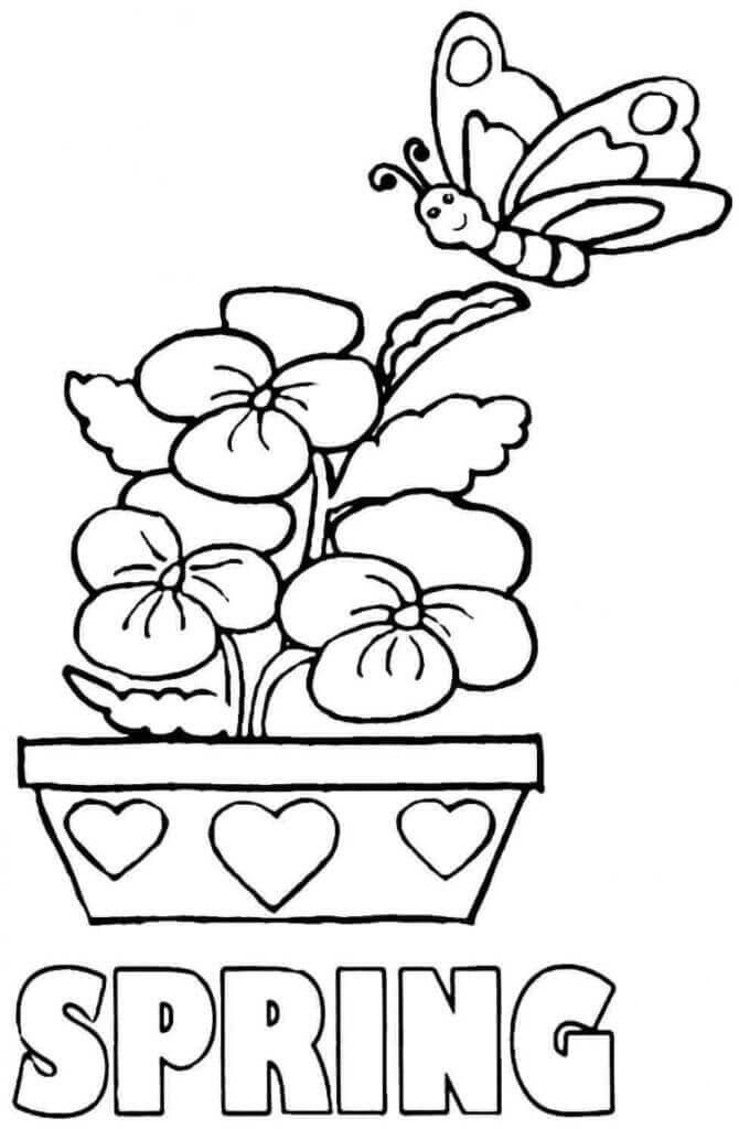 Free Spring Coloring Pages Printable