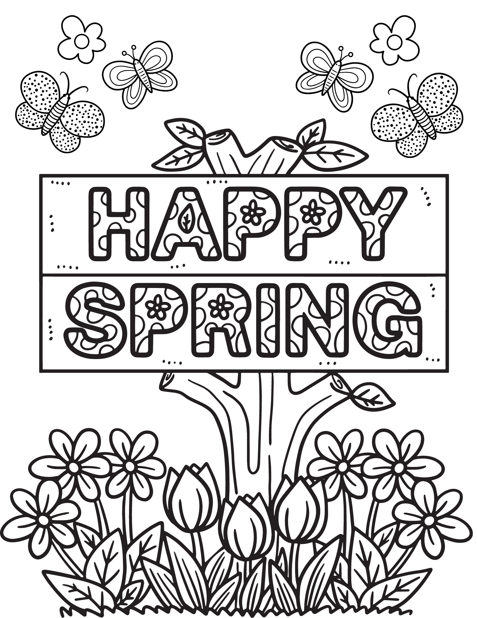 Free Spring Coloring Sheets At Ganangelicablog Blog