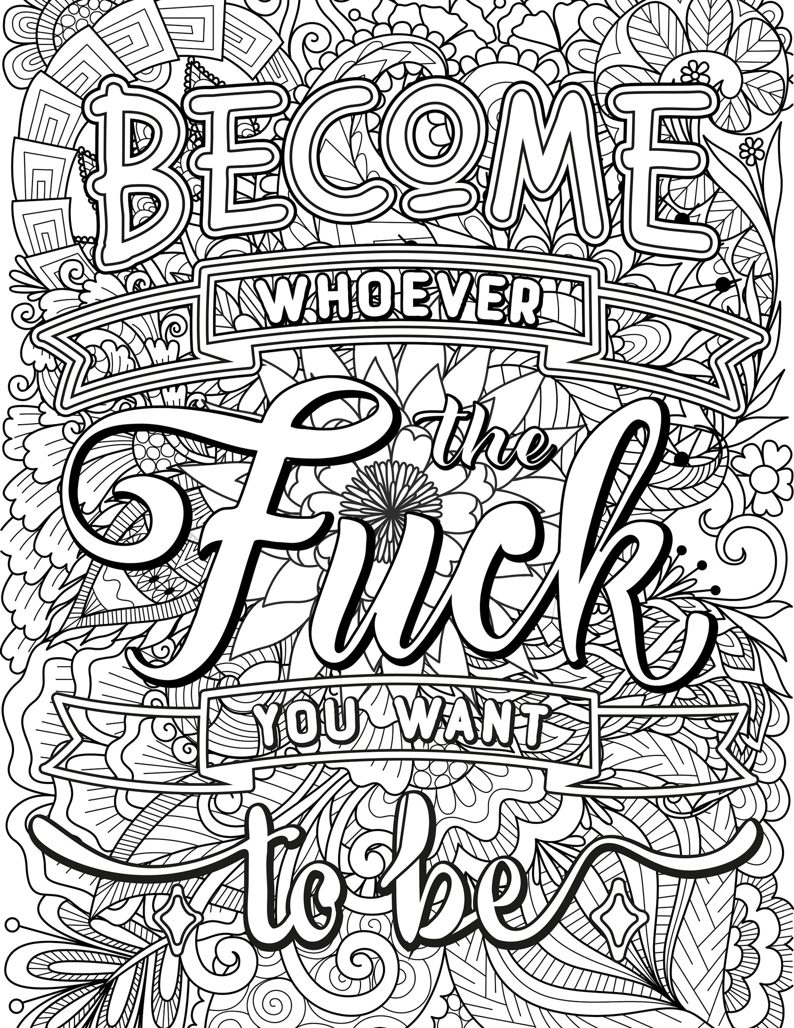 Funny Adult Coloring Page Etsy