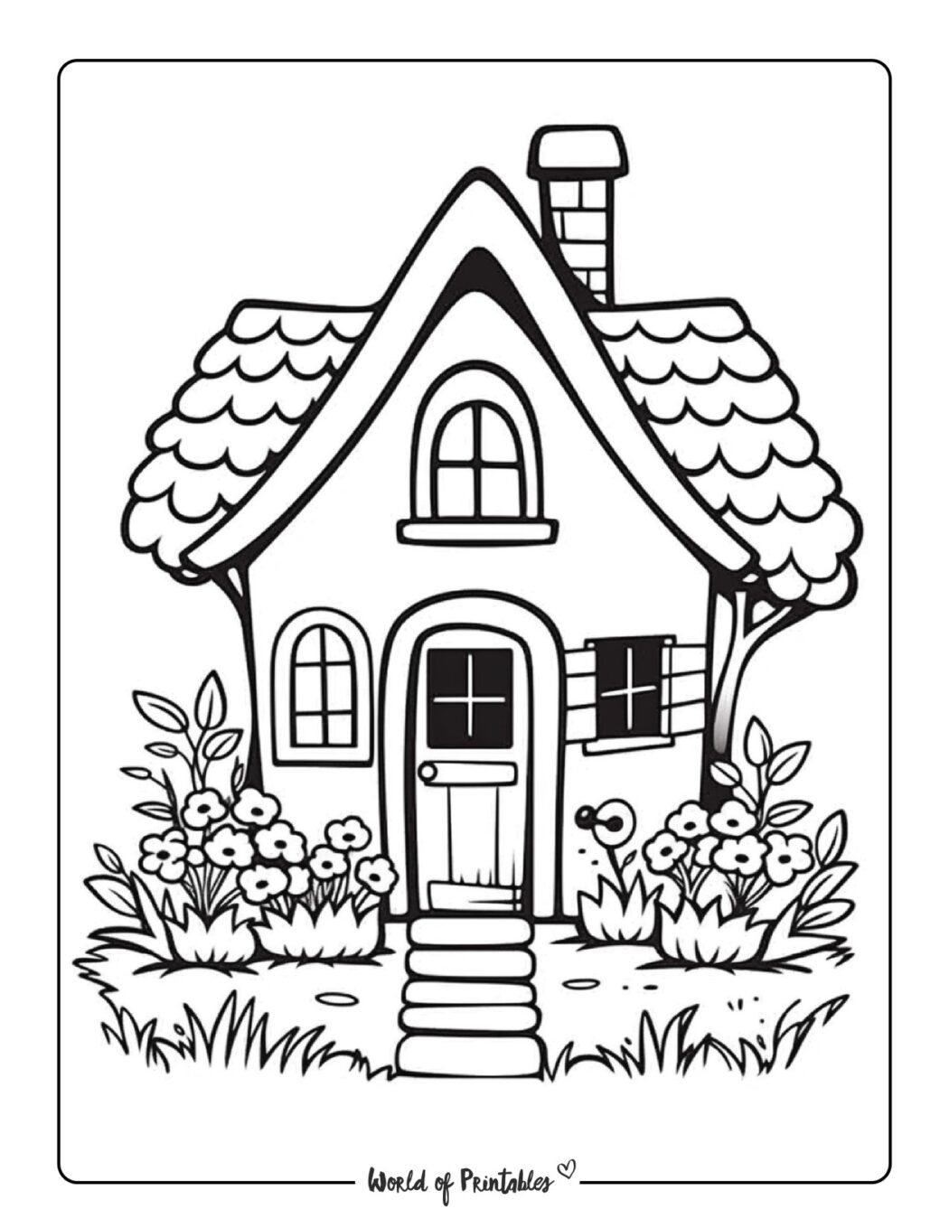 House Coloring Pages For Kids Adults World Of Printables