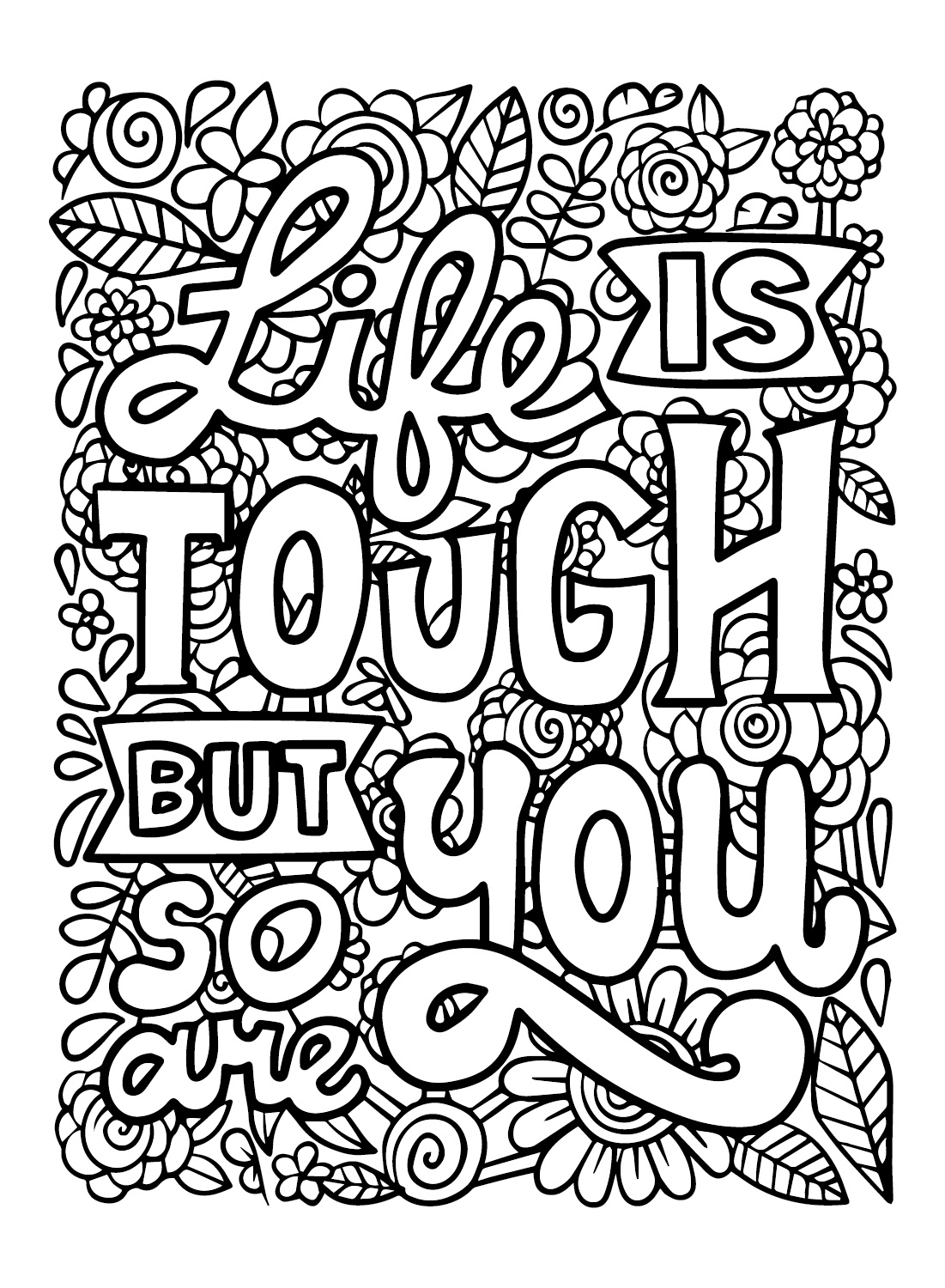 Inspirational Quotes About Life Coloring Page Free Printable Coloring 