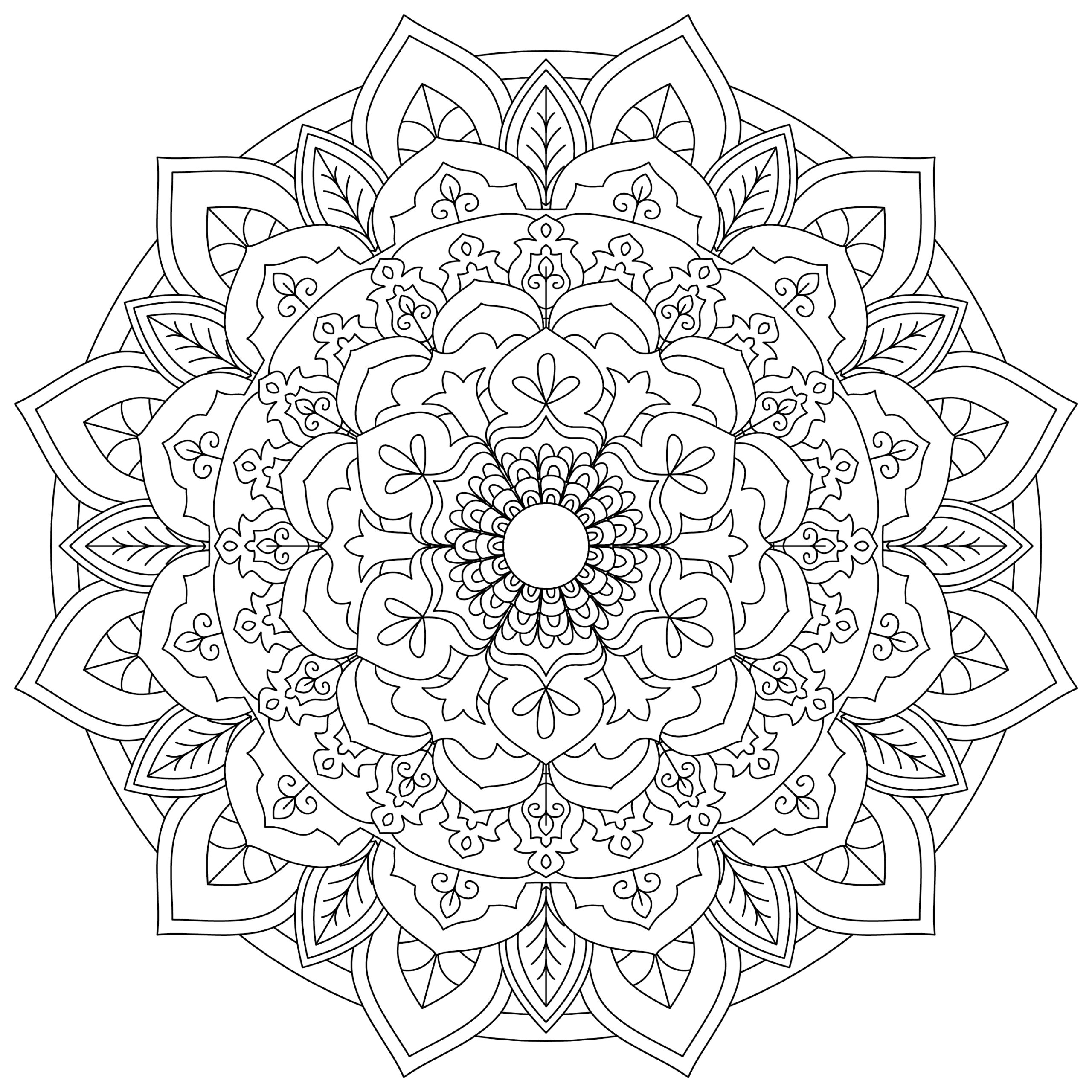 Mandala Coloring Pages Free Printable