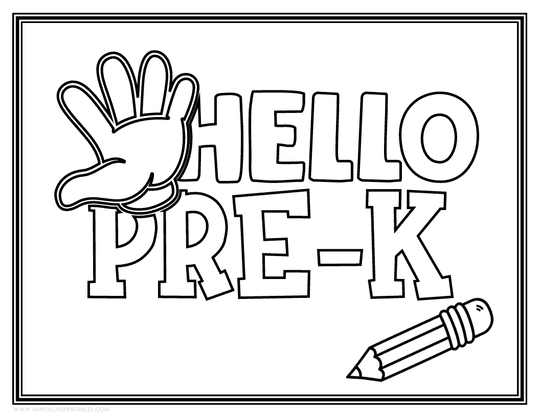 Printable Coloring Pages Pre K