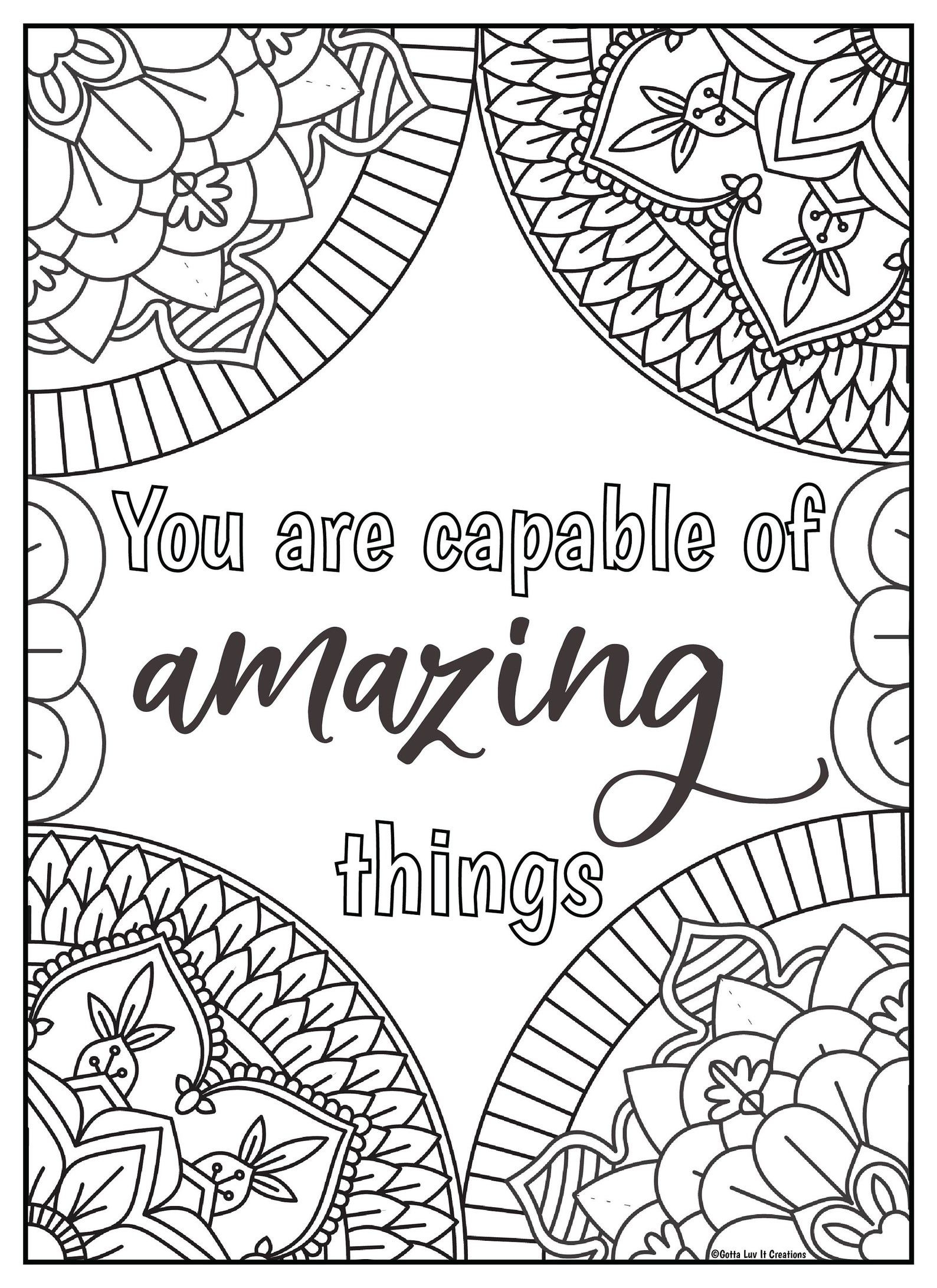 Printable Inspirational Coloring Pages HappyTints