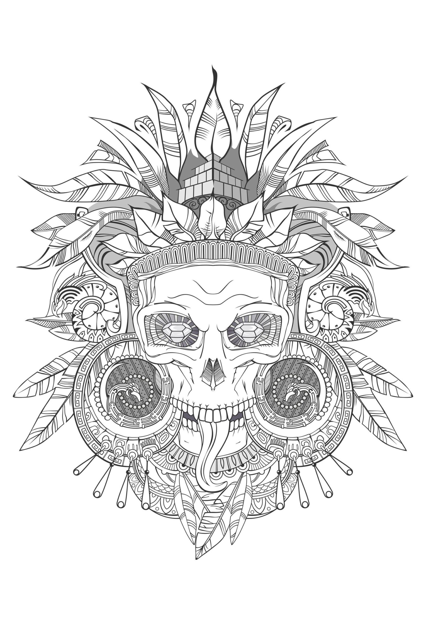 Skull Coloring Pages For Adults