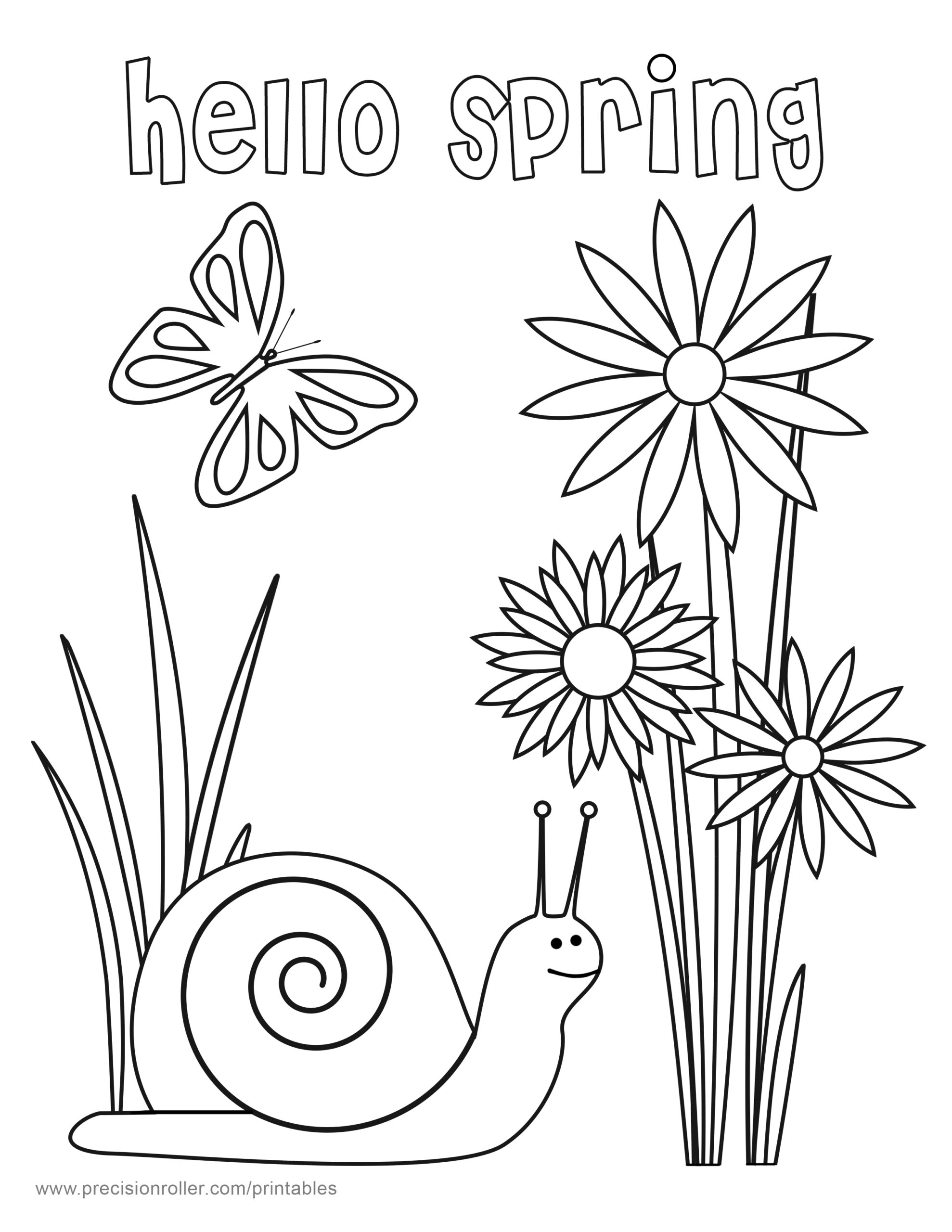 Spring Printable Coloring Pages