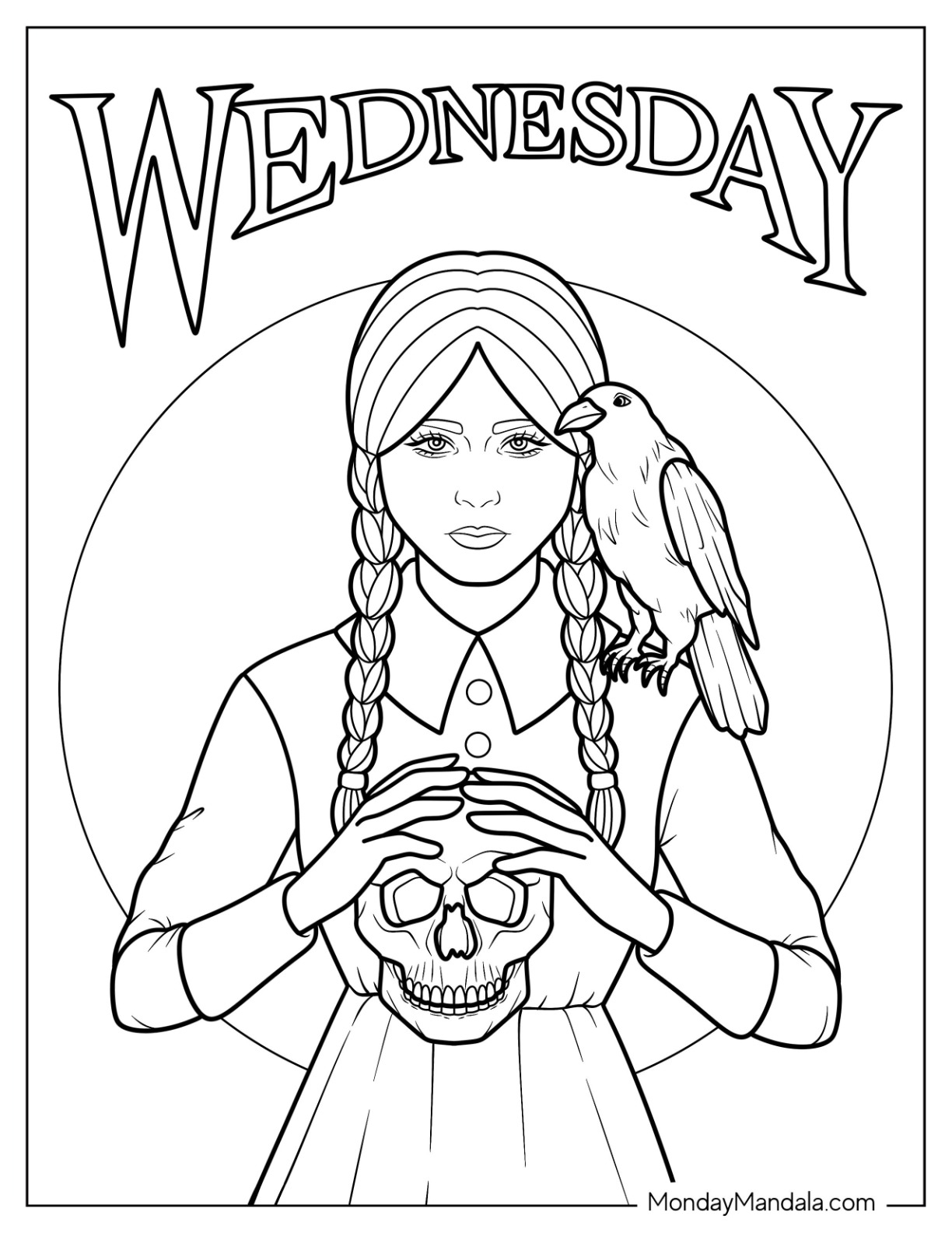 20 Wednesday Coloring Pages Free PDF Printables 