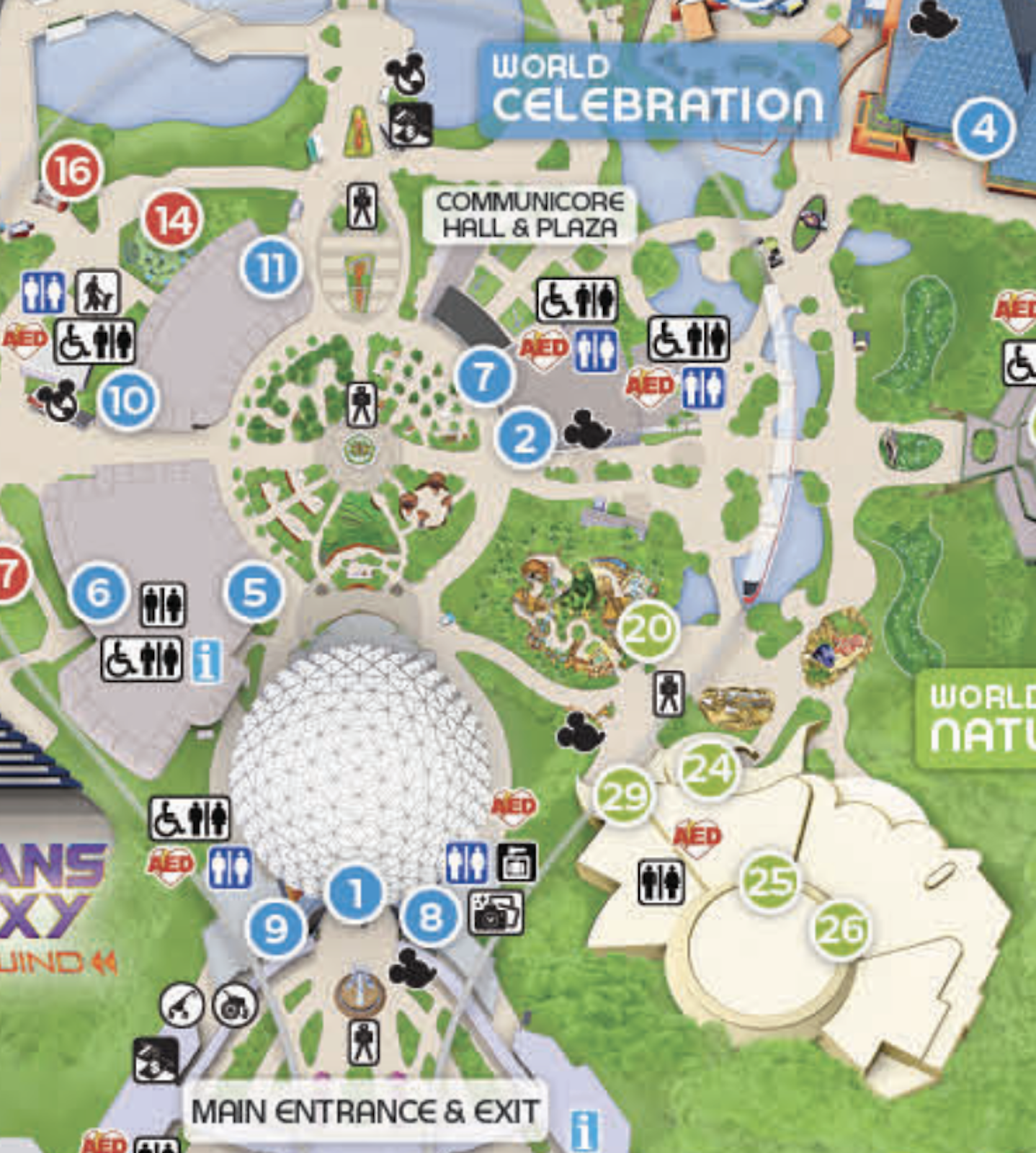 2026 EPCOT Map Of Disney World Printable PDF Details 