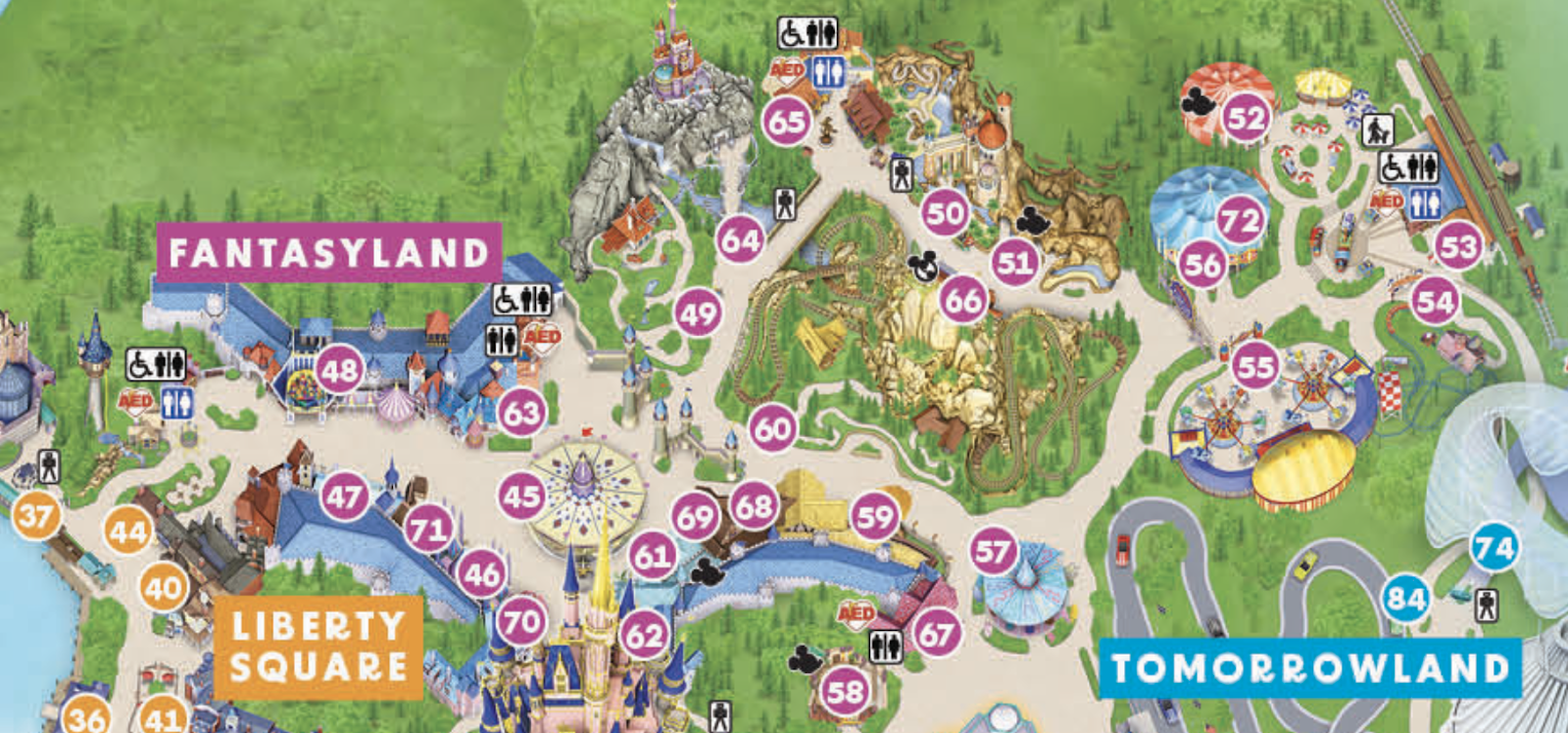 2026 Magic Kingdom Map Of Disney World Printable PDF 