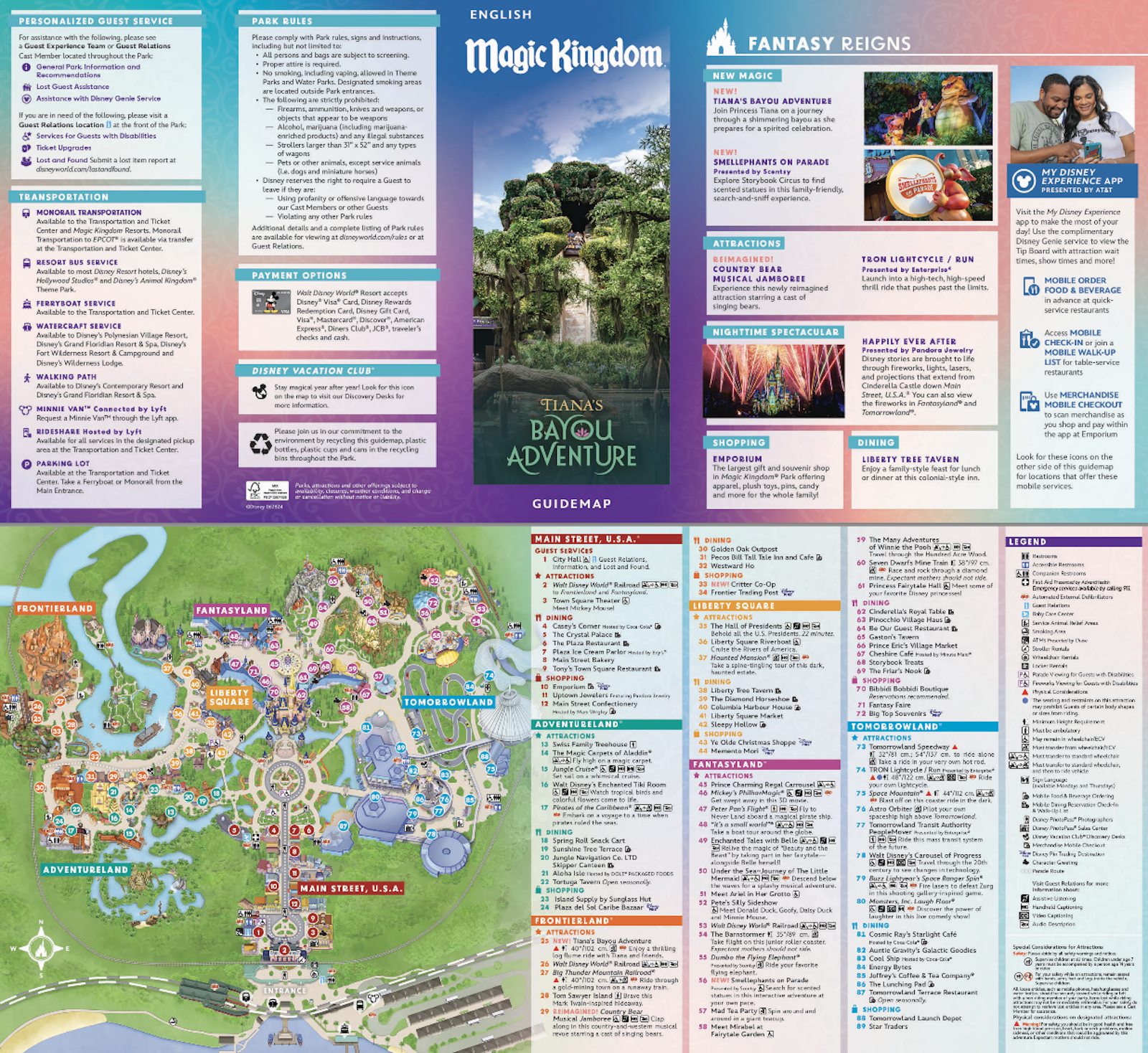 2026 Magic Kingdom Map Of Disney World Printable PDF 