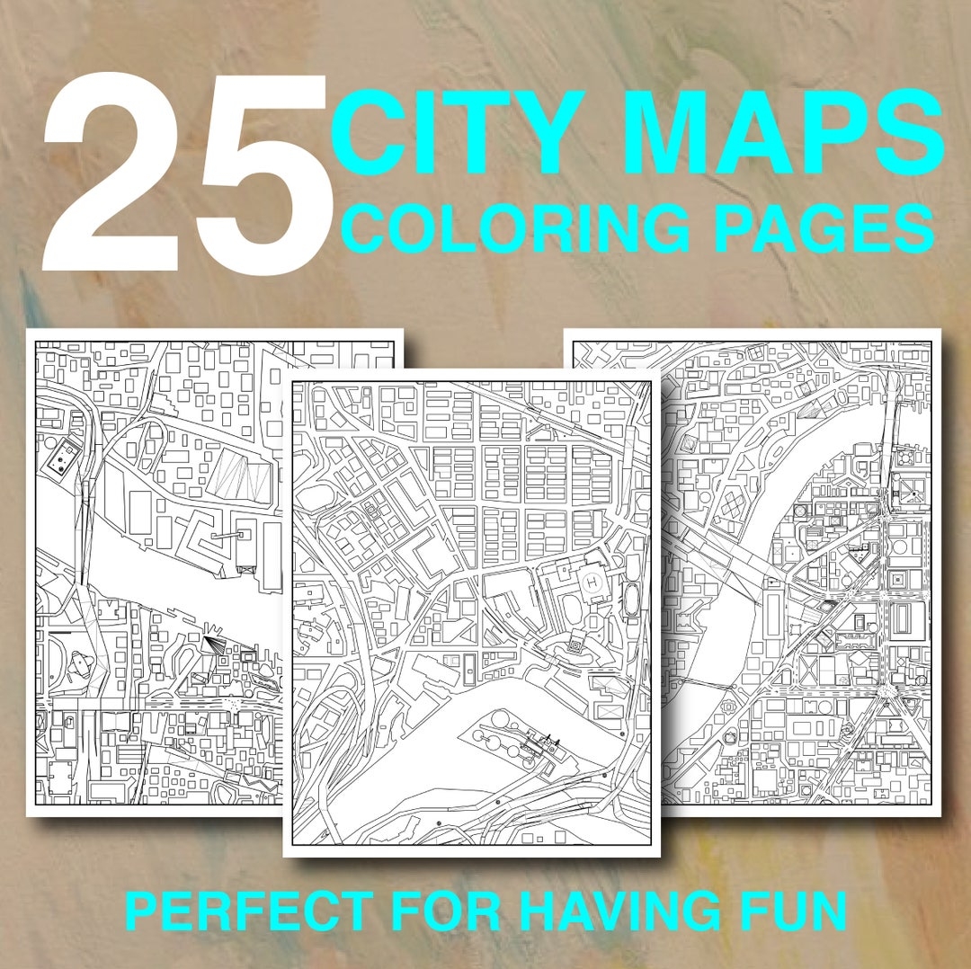 25 City Maps Coloring Pages Instant Download PDF Printable Coloring Book For Adults Architecture Geography Gift For Travelers Wanderlust Etsy 25 City Maps Coloring Pages Instant Download PDF Printable Coloring Book For Adults Architecture Geography Gift For Travelers Wanderlust Etsy