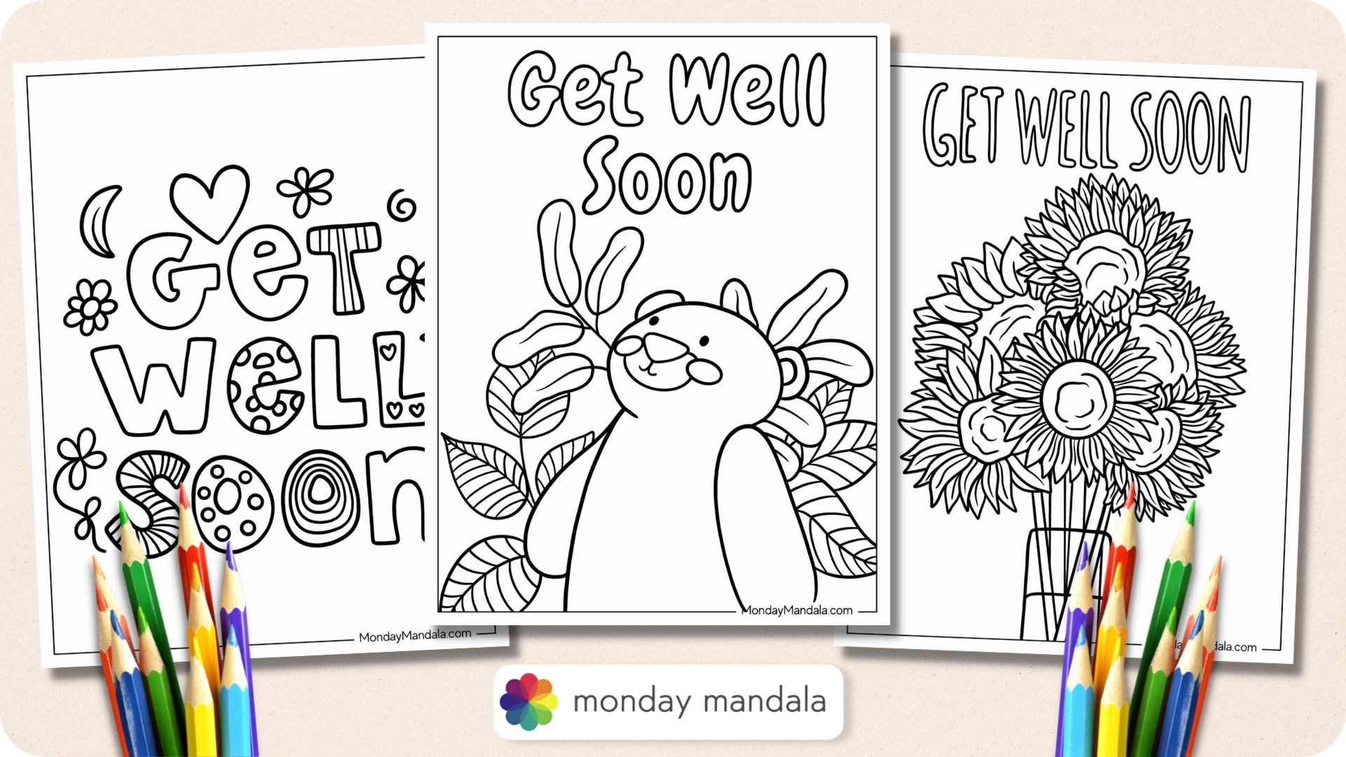 34 Get Well Soon Coloring Pages Free PDF Printables 