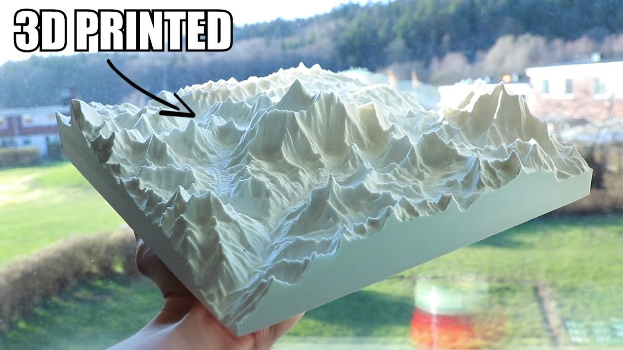 3D Printed Topographic Mount Everest Projection YouTube