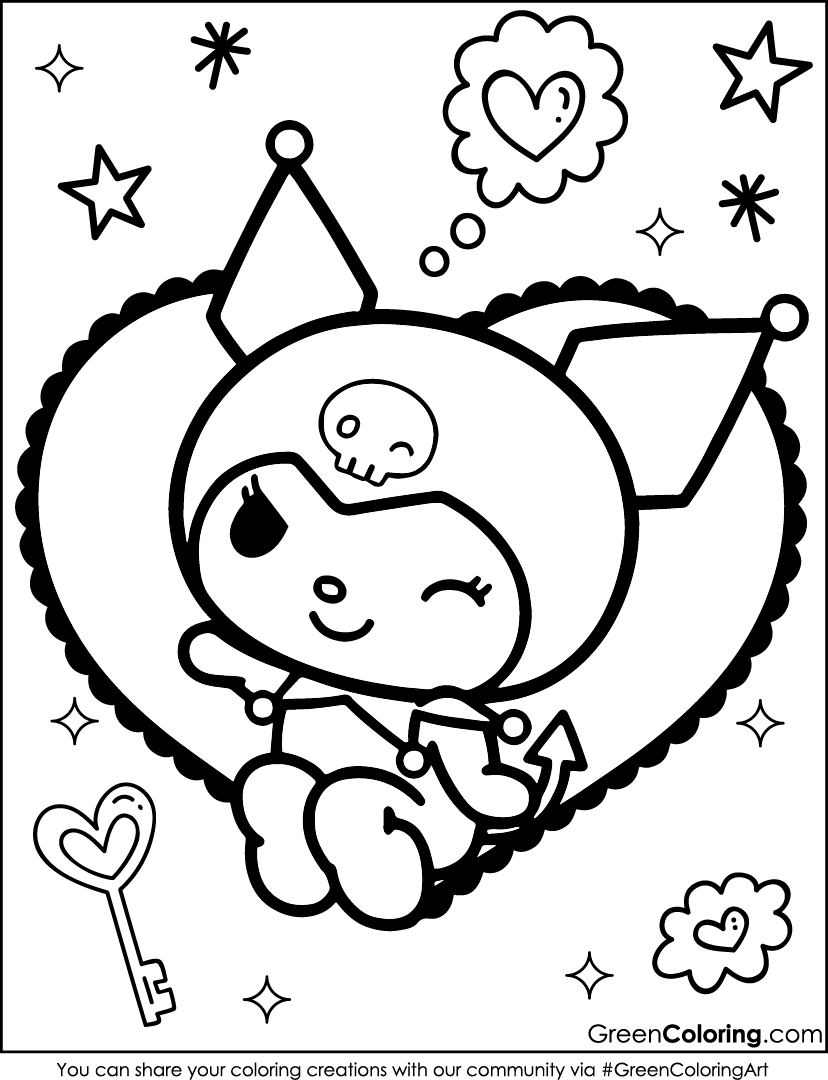 42 Kuromi Coloring Pages Free PDF Printables