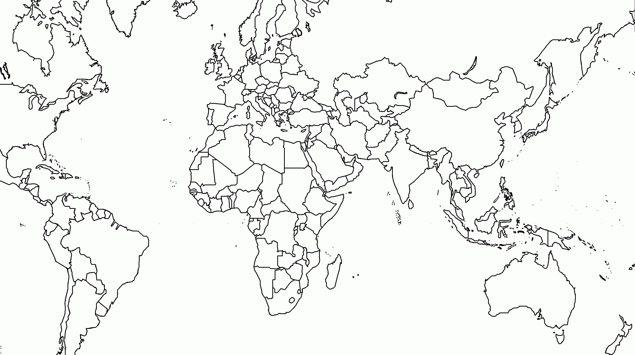 5 Amazing Free Printable World Political Map Blank Outline In PDF