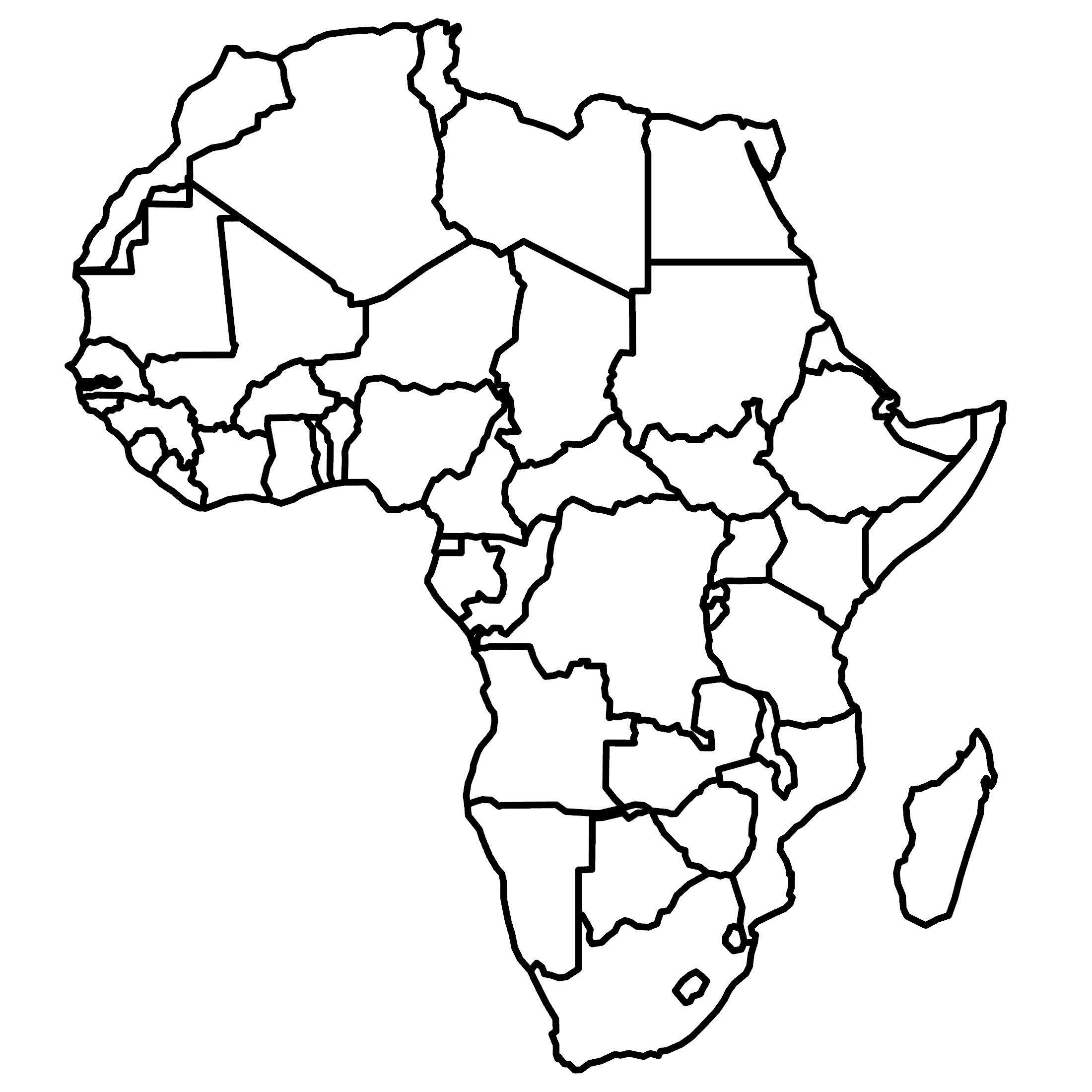 Africa Map Outline