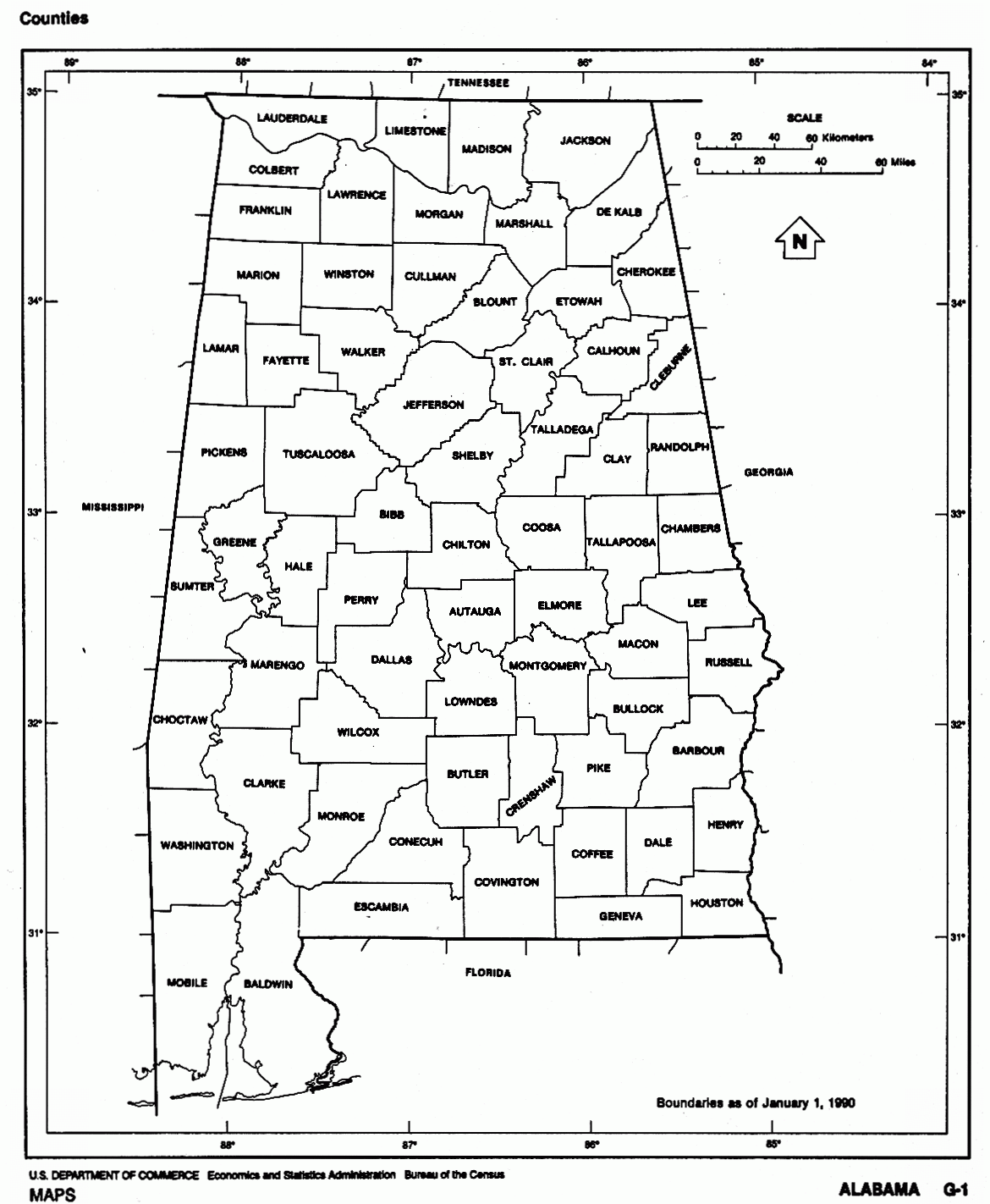Alabama Free Map