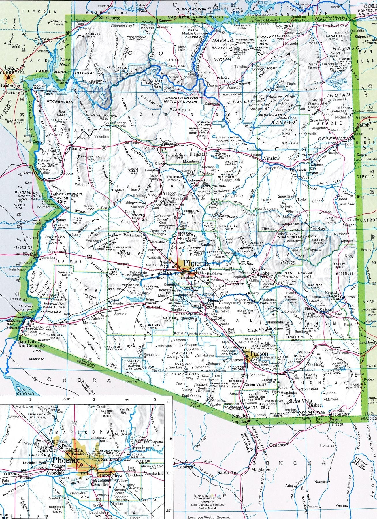 Arizona Map Digital Download Printable Map Arizona Map Home Decor Wall Art Instant Download Road Trip Travel Map Gift For Him Her Etsy