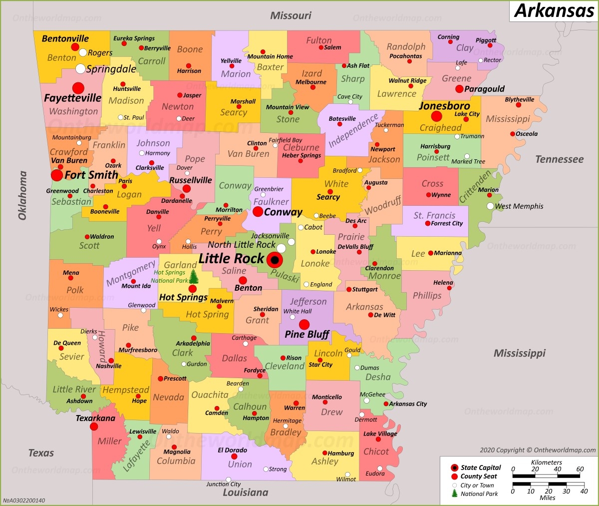 Arkansas State Map USA Maps Of Arkansas AR 