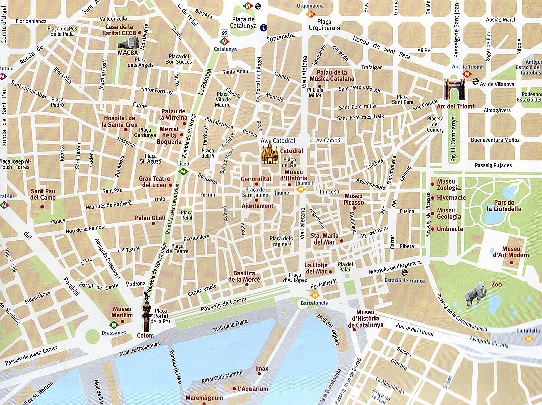 Barcelona Map And Barcelona Satellite Images
