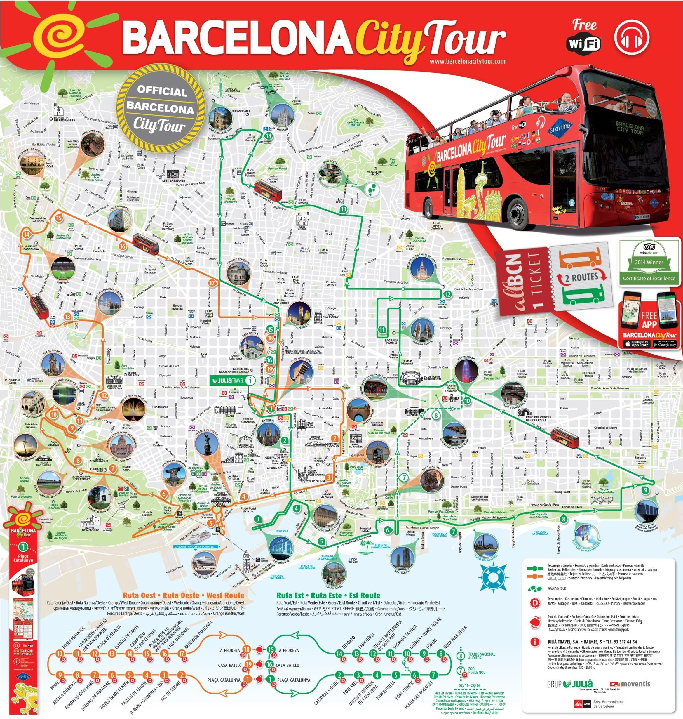 Barcelona Sightseeing Map Ontheworldmap